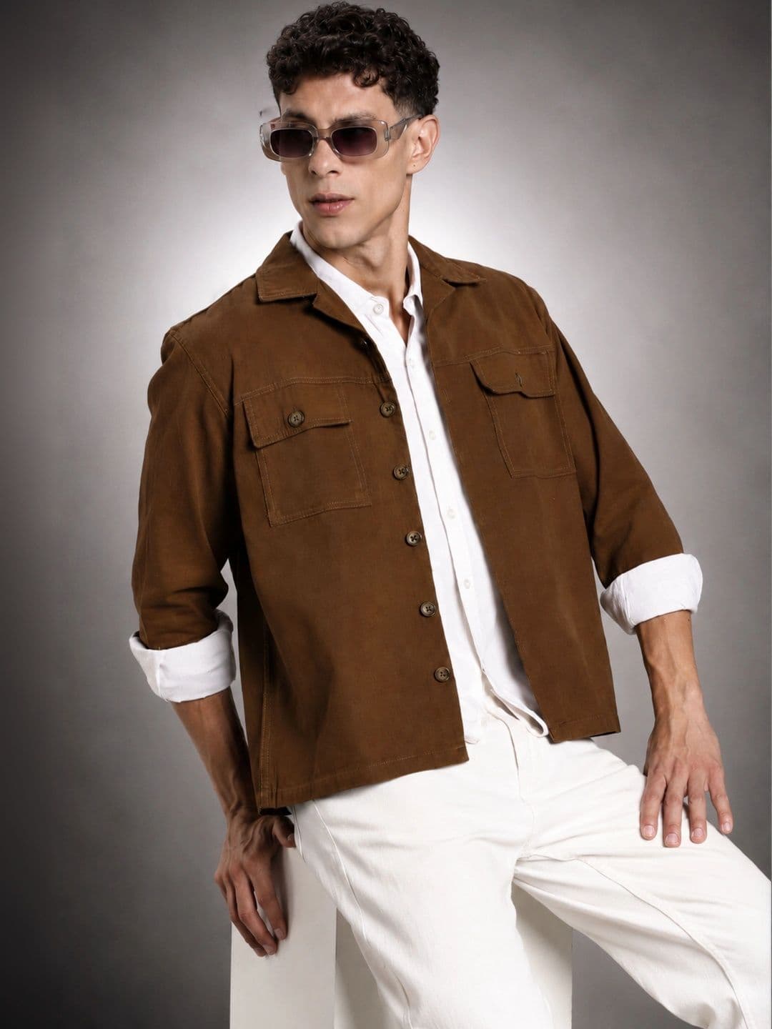 7TH LEGION Men Relaxed Fit Solid Casual Shirt thumbnail 3
