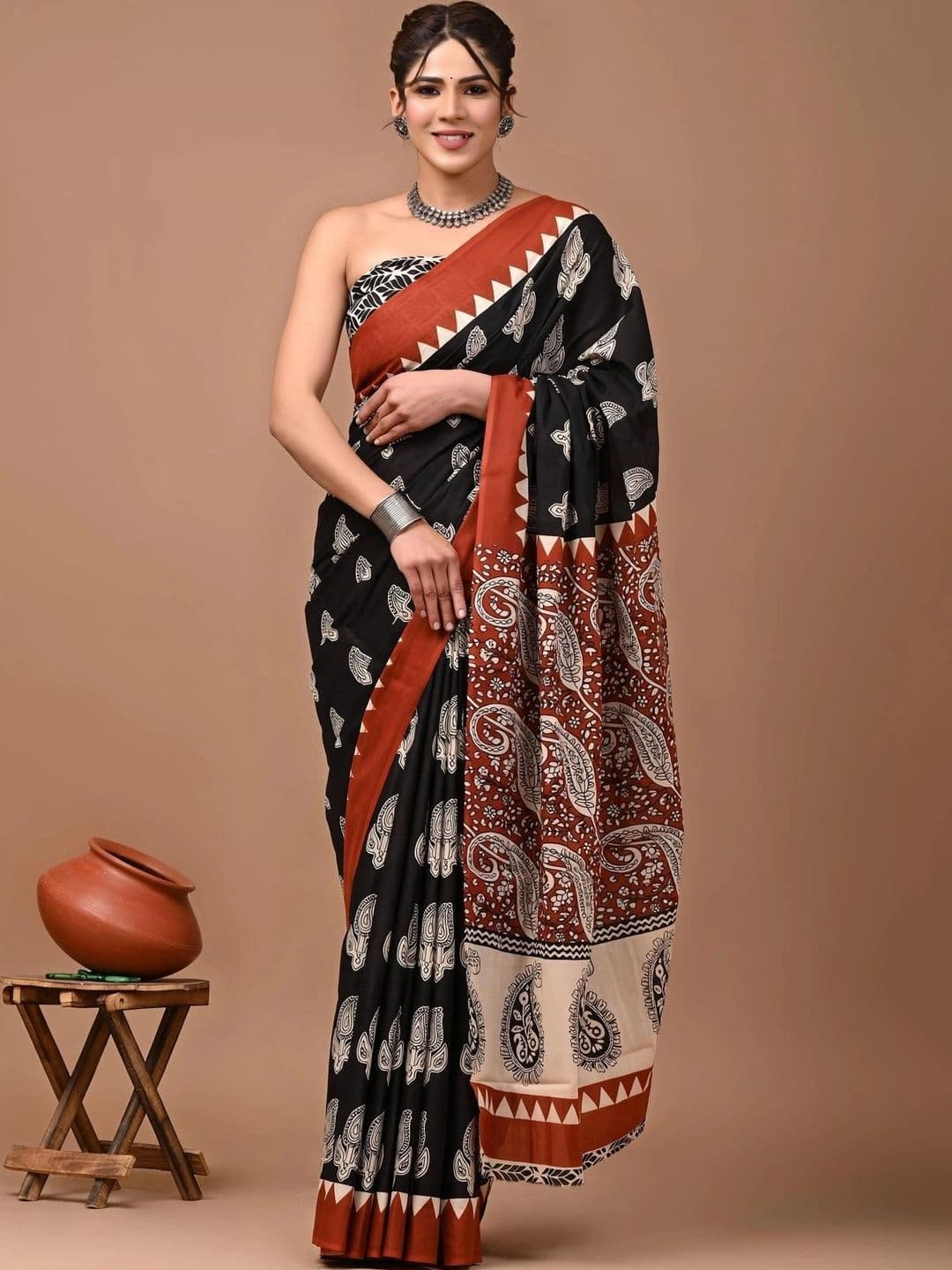 Moda Rapido Pure Cotton Saree - view 1