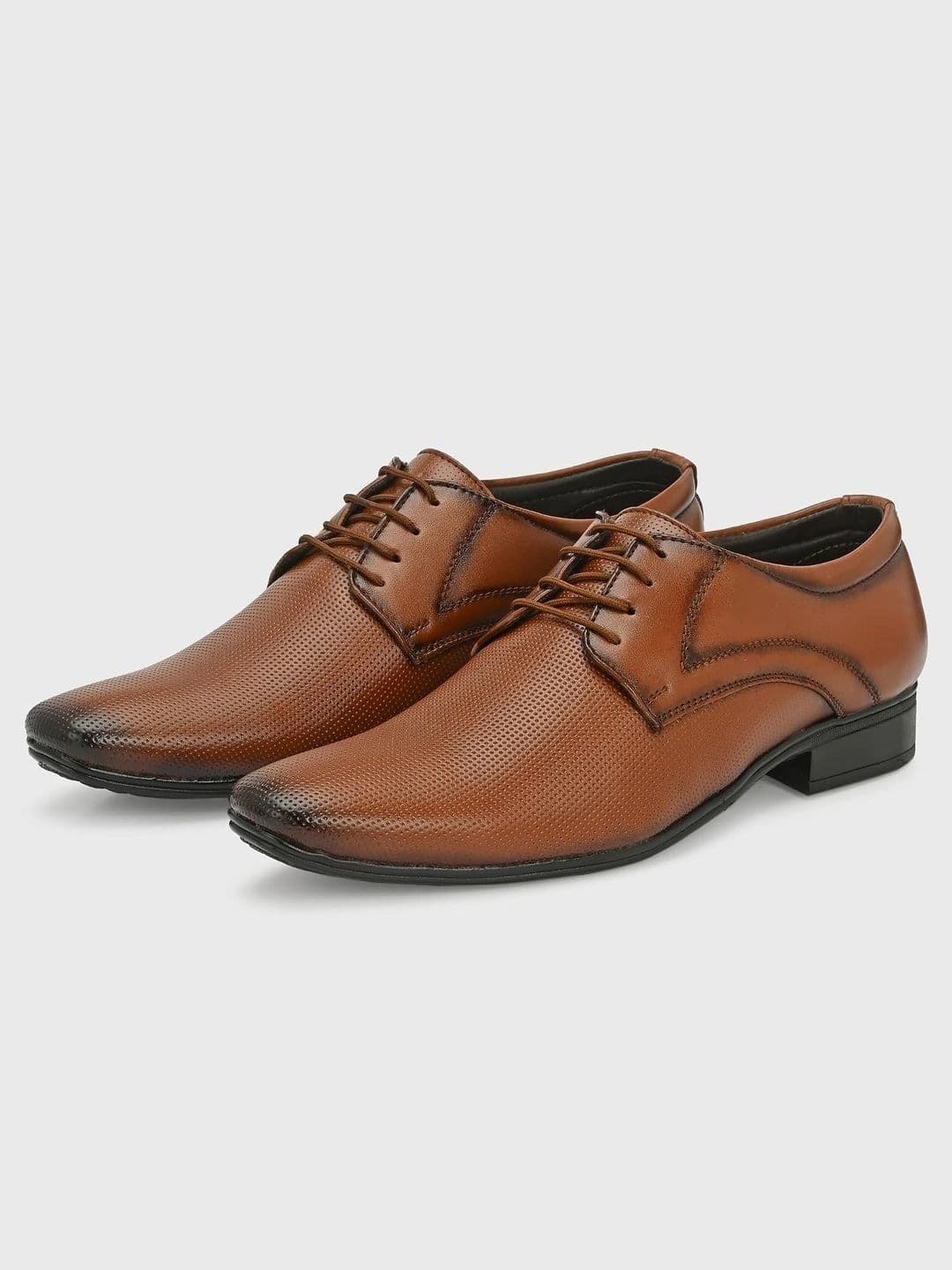 INVICTUS Men Textured Synthetic Leather Formal Derbys thumbnail 3