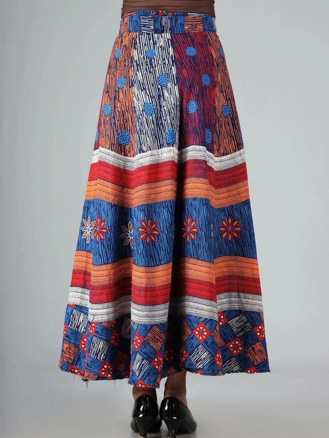 HIMCARE Women Cotton Cambric Floral Maxi Wrap Skirt thumbnail 2