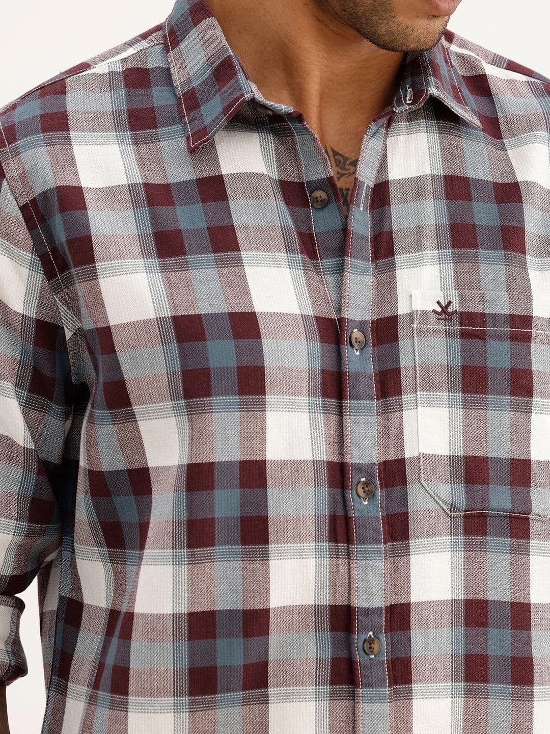 WROGN Men Checked Casual Shirt thumbnail 4
