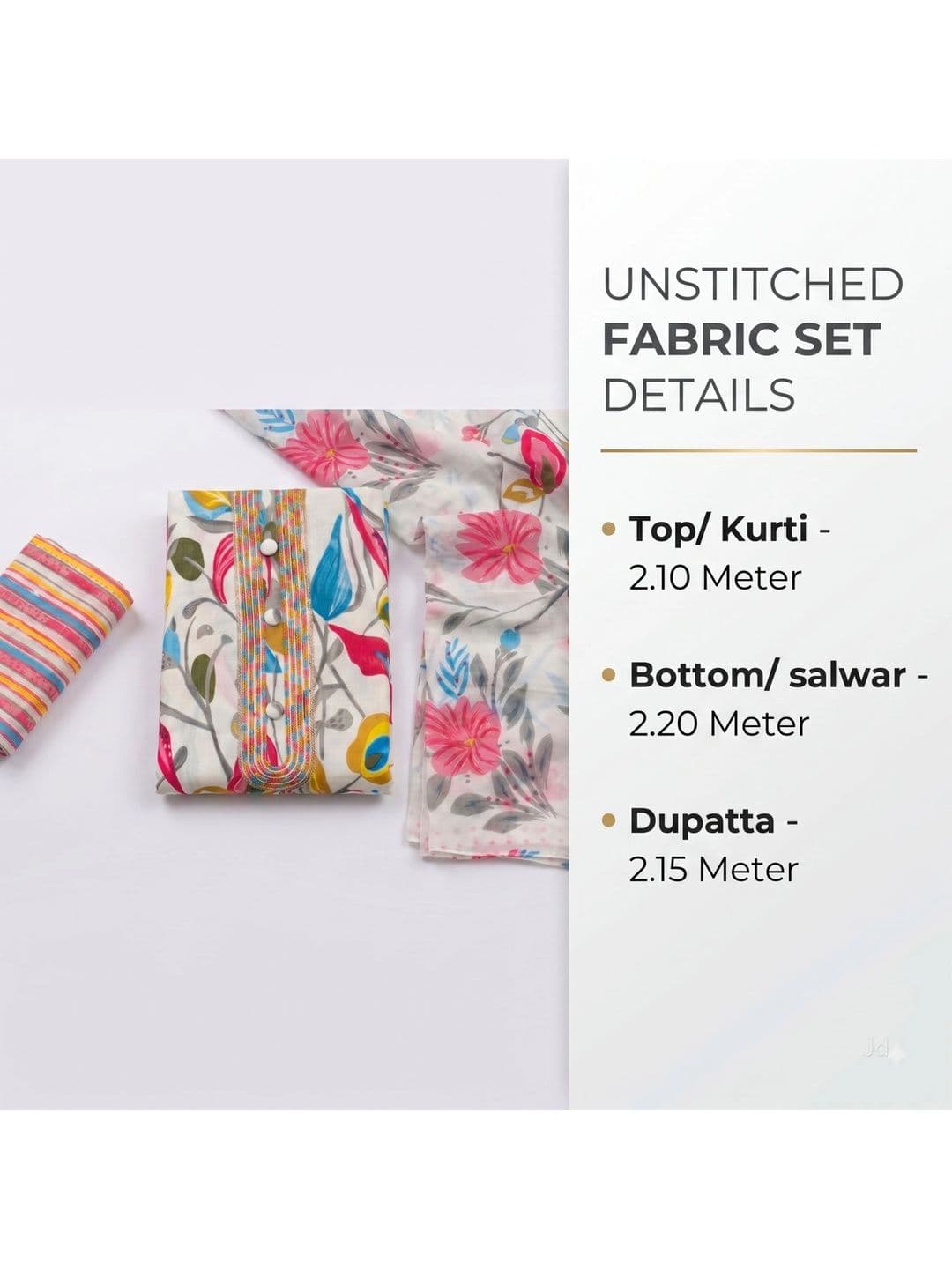 Peshe Printed Unstitched Dress Material thumbnail 5