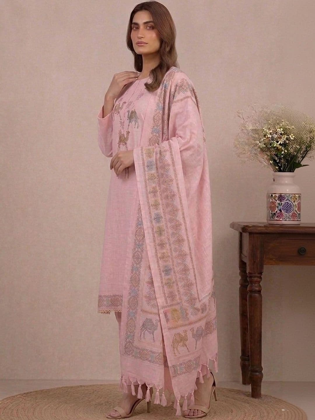 WaCraz Printed Pure Cotton Semi-Stitched Dress Material thumbnail 6