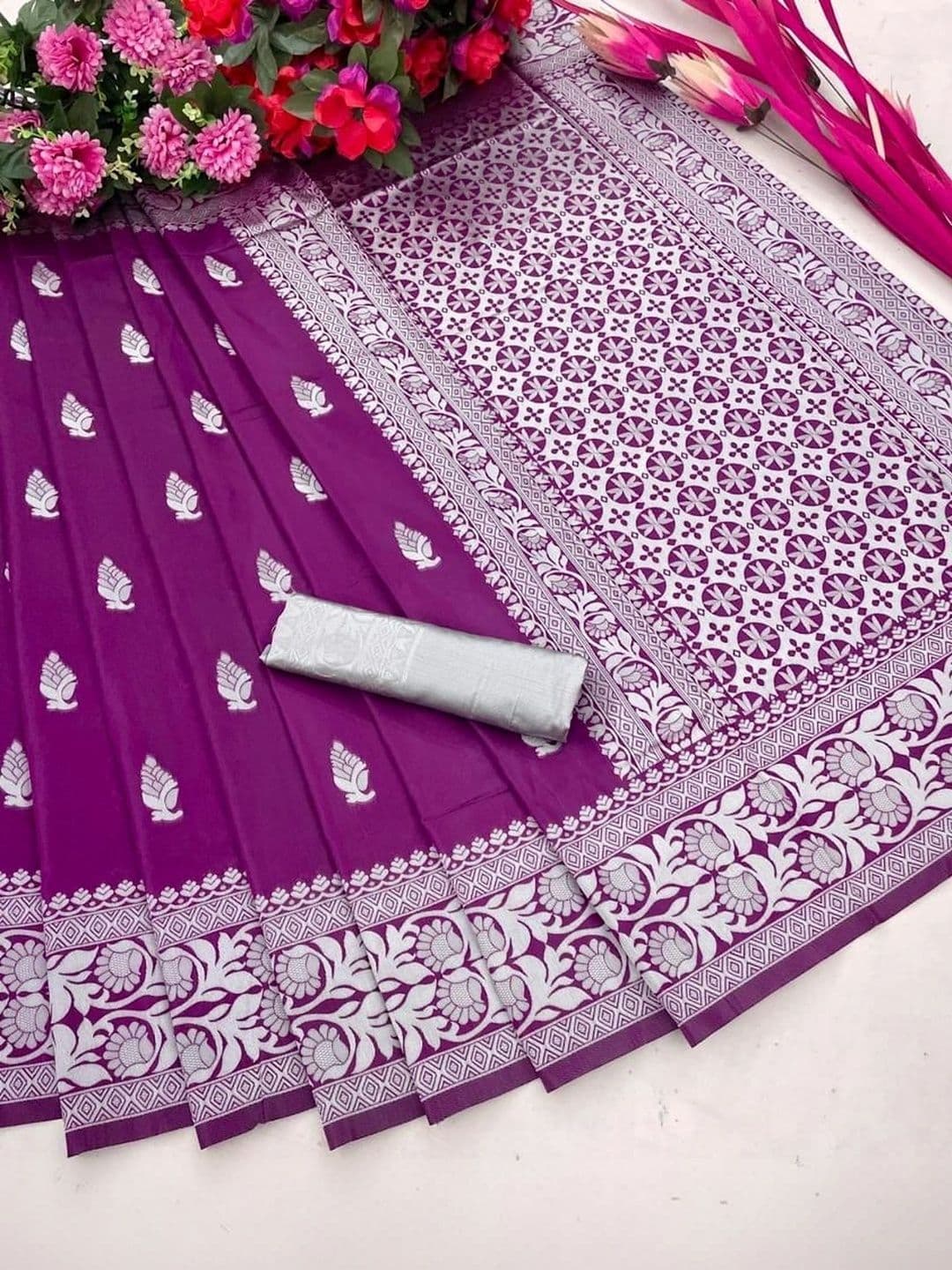 revika Woven Design Zari Art Silk Designer Kanjeevaram Saree thumbnail 4