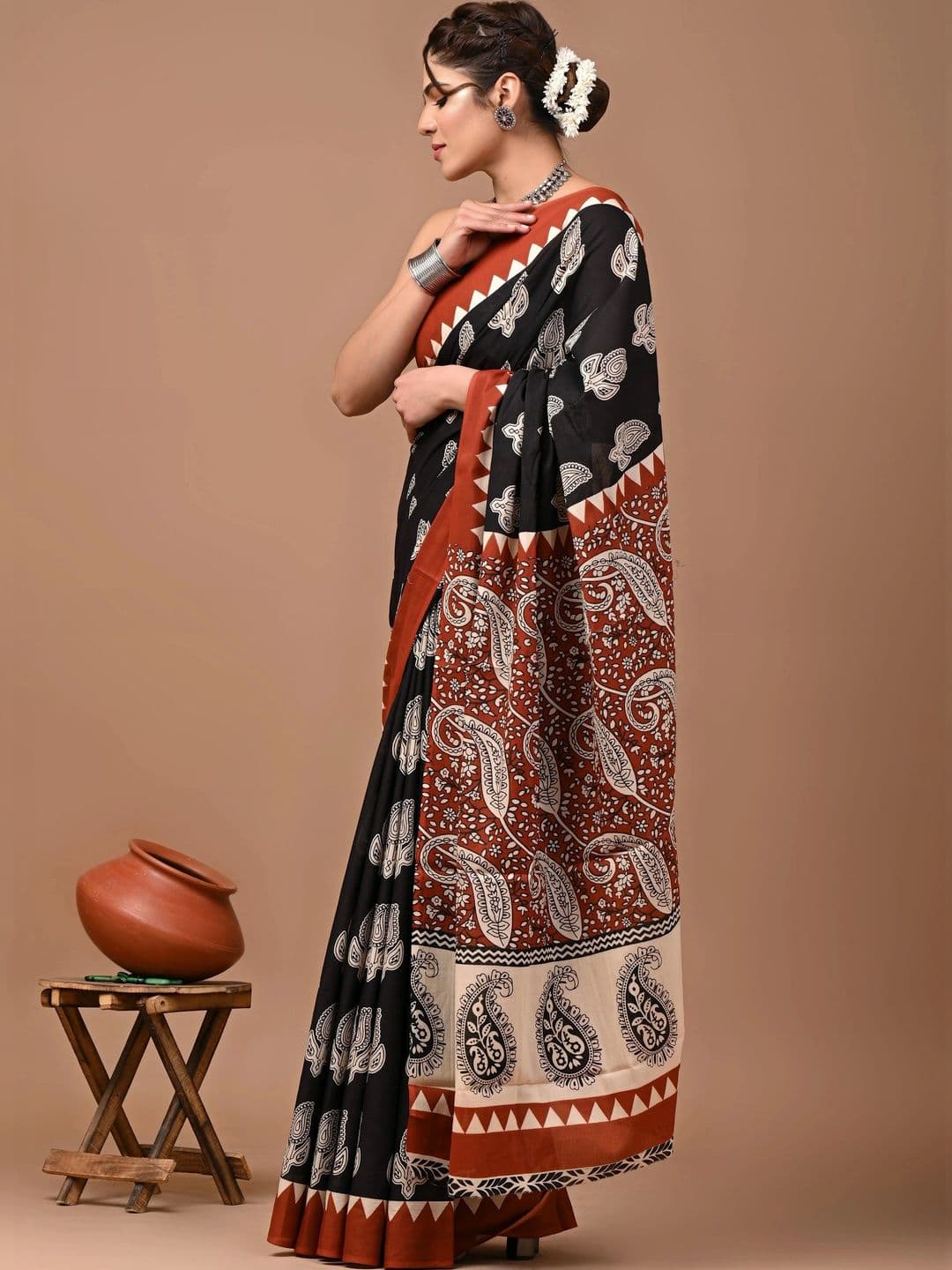 Moda Rapido Pure Cotton Saree thumbnail 2