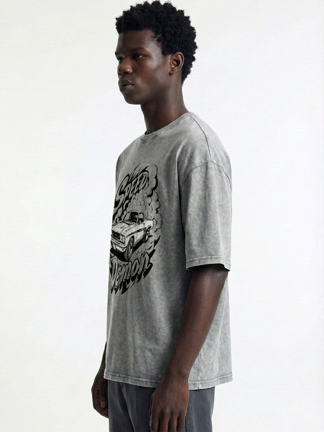 BAESD Men Printed Drop-Shoulder Sleeves T-shirt thumbnail 5
