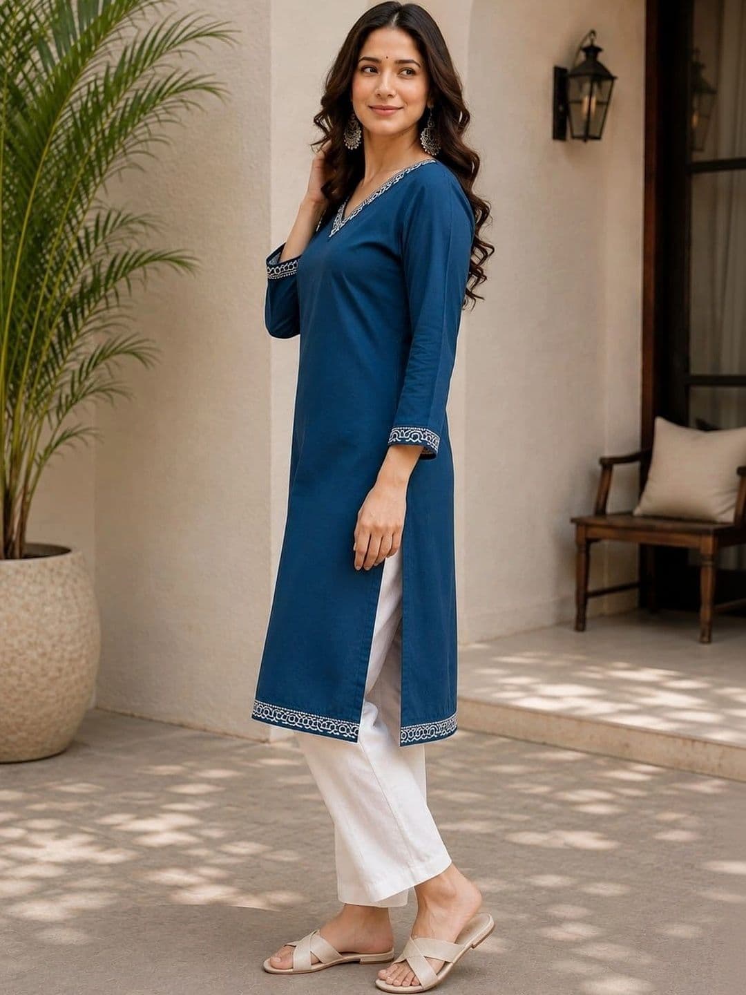 KRF FAB Women Embellished Thread Work Kurta thumbnail 2