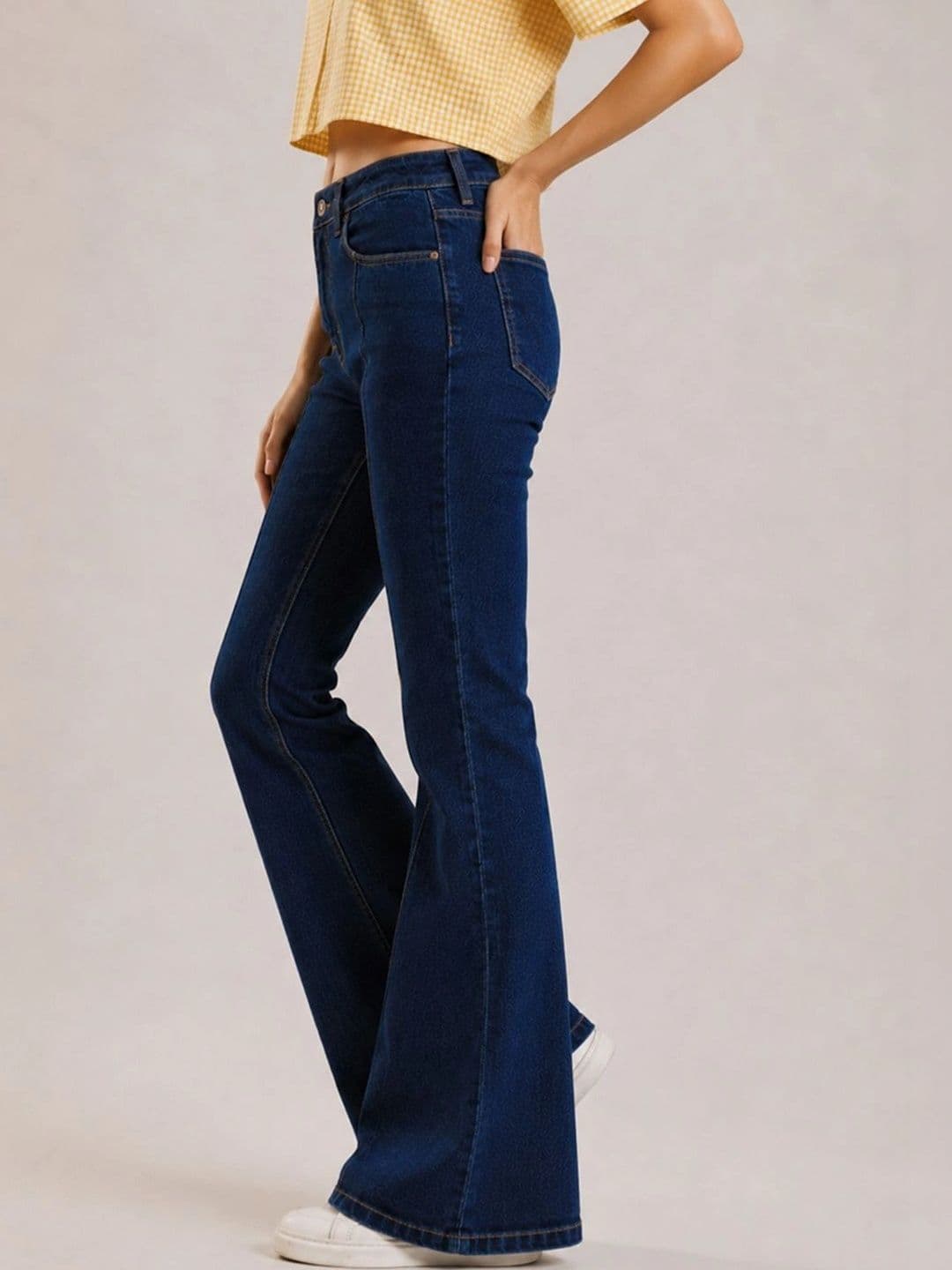 VARNI ENTERPRISE Women Jean Bootcut High-Rise Stretchable Jeans thumbnail 3