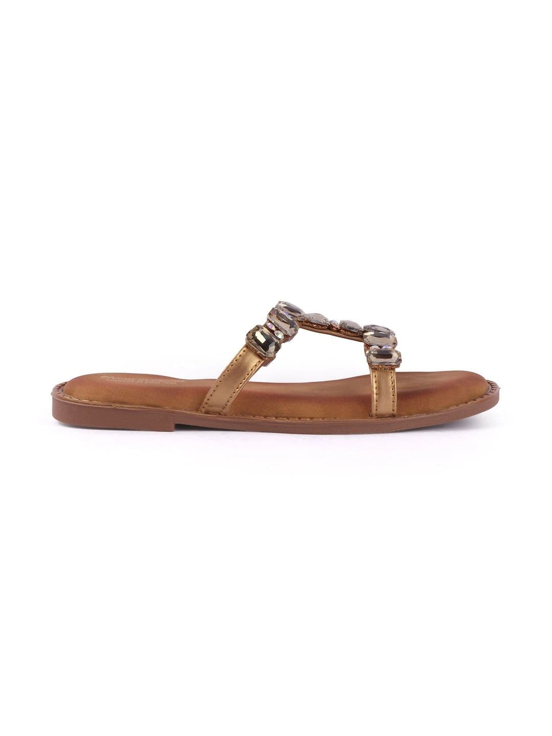 madam glorious Women Embellished Party Open Toe Flats thumbnail 2