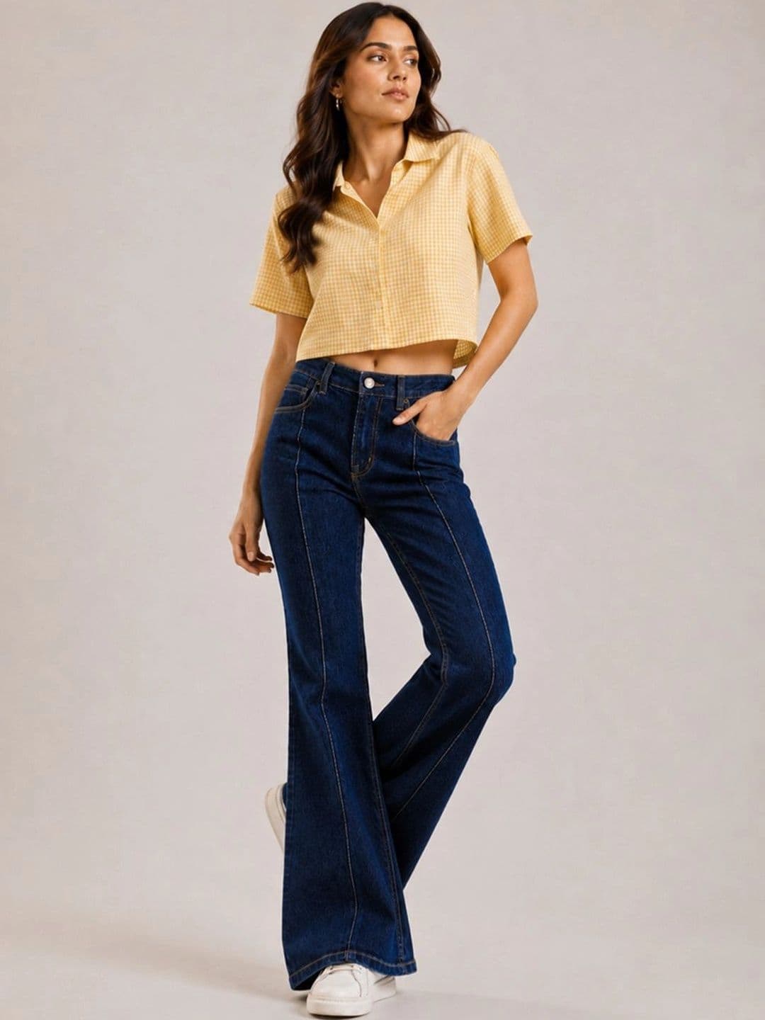 VARNI ENTERPRISE Women Jean Bootcut High-Rise Stretchable Jeans thumbnail 4