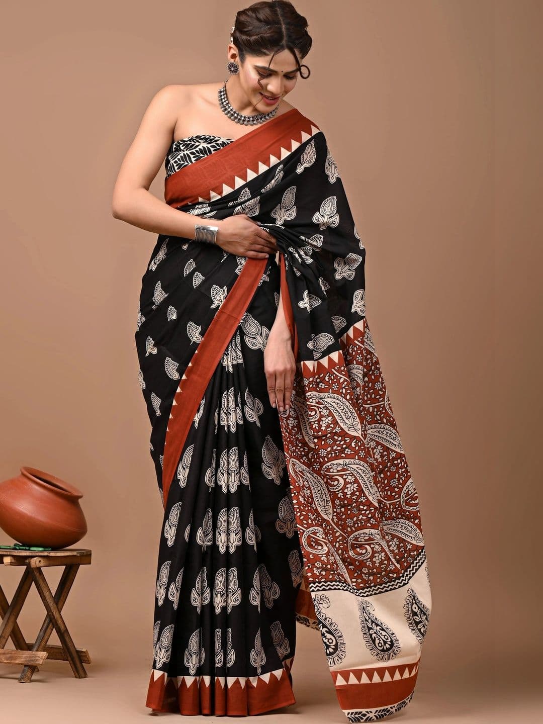 Moda Rapido Pure Cotton Saree thumbnail 4