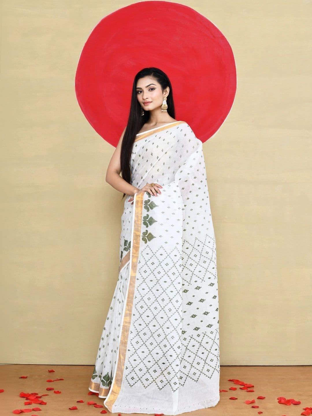 TANTSHREE Pure Cotton Saree thumbnail 2