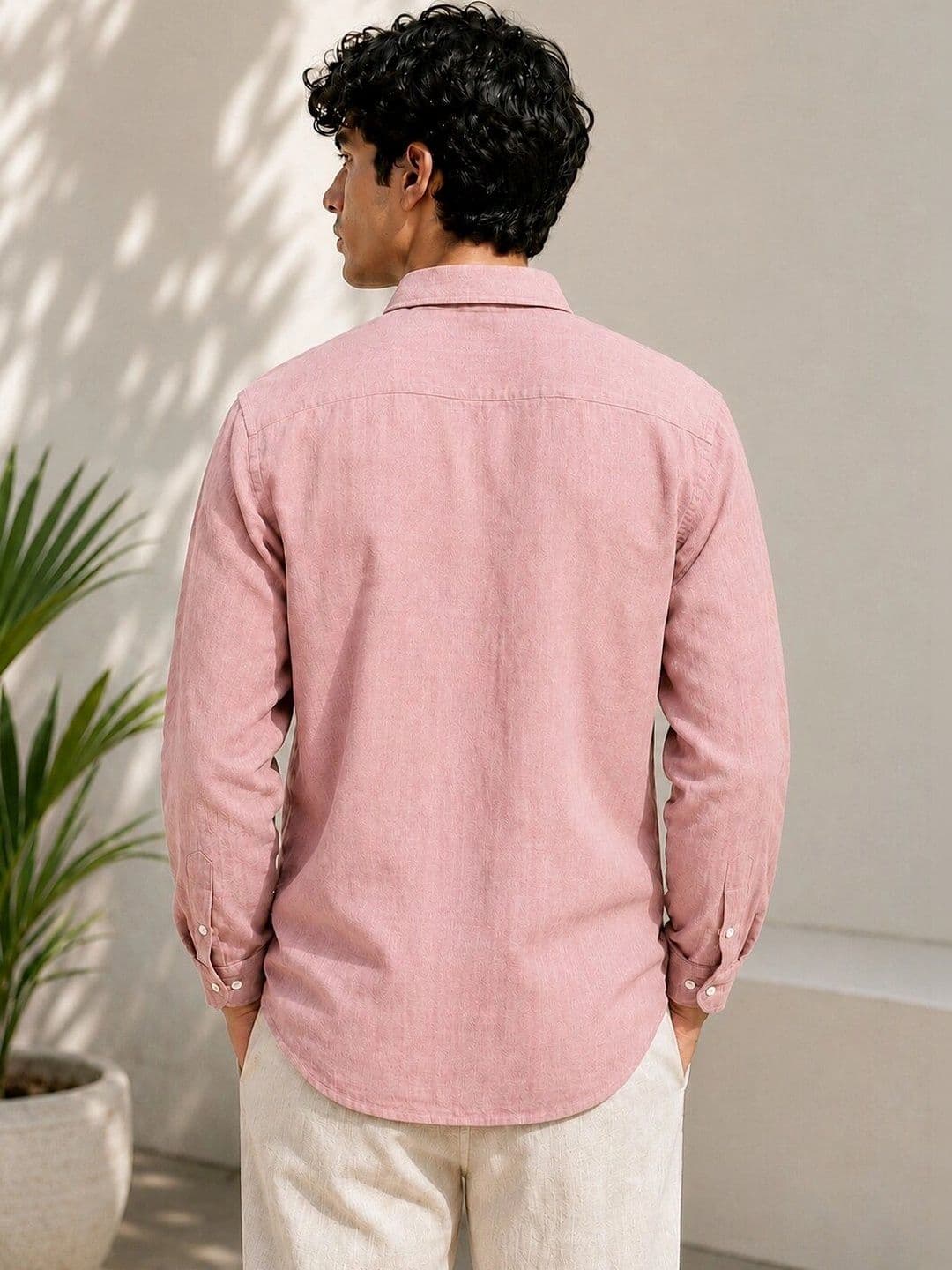 HERE&NOW Men Comfort Semi Sheer Casual Shirt thumbnail 5
