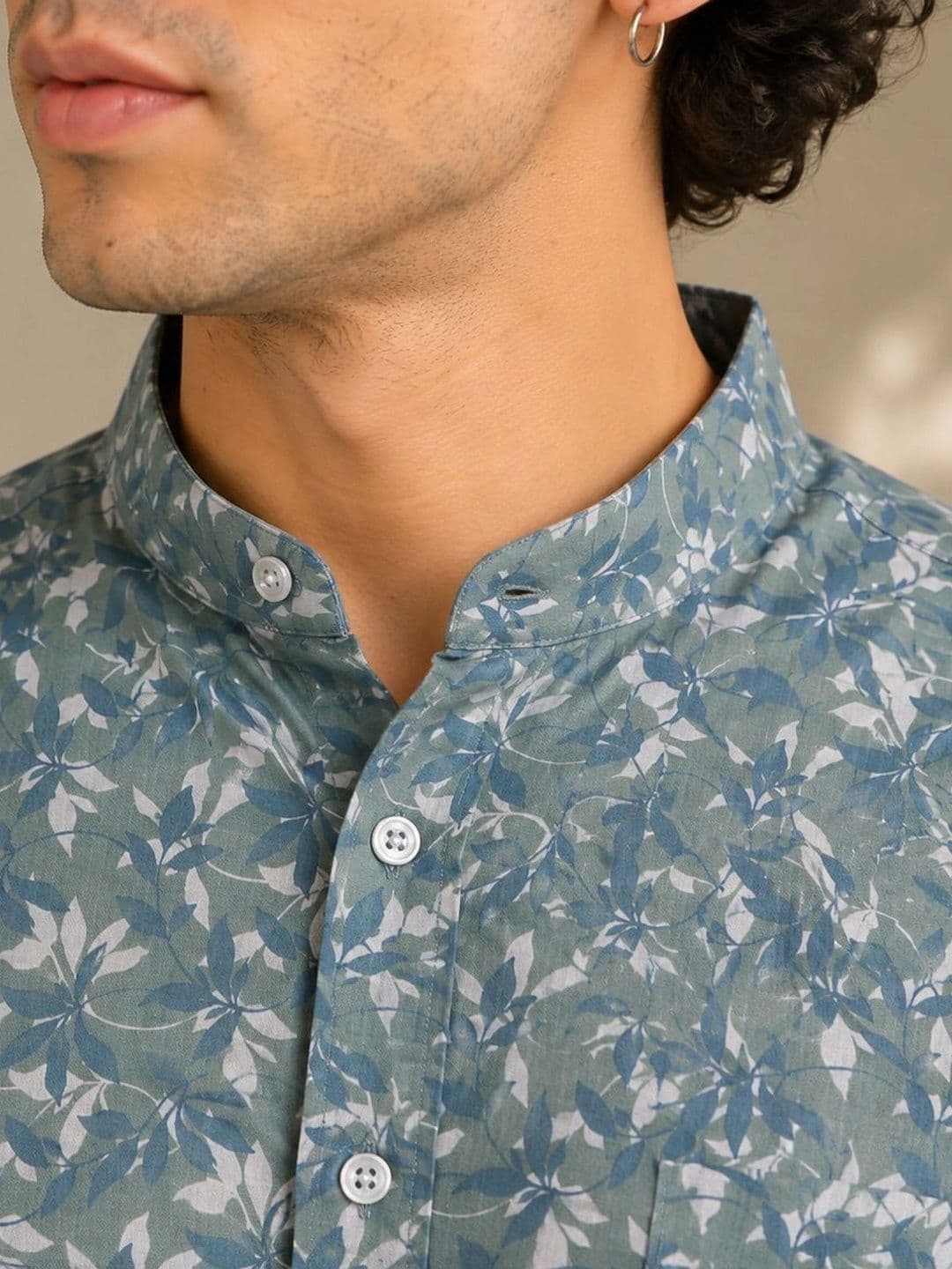 AGNIVAR COLLECTION Men Tailored Fit Floral Semi Sheer Printed Casual Shirt thumbnail 3