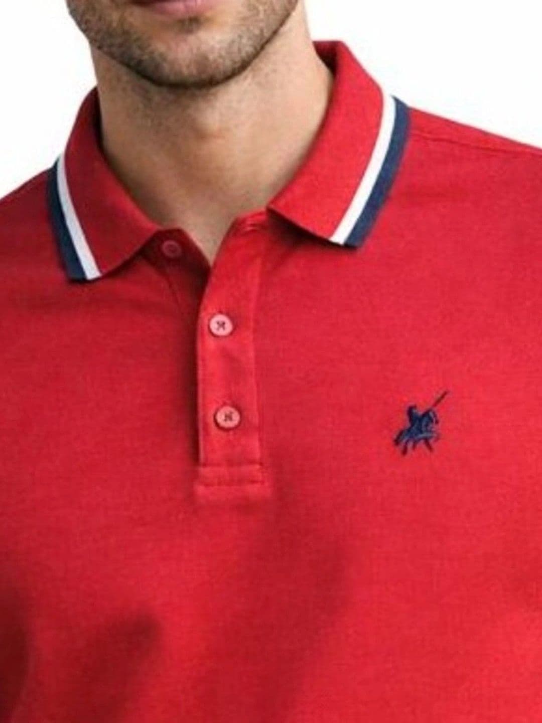 Here & Now X Raves Men Brand Logo Polo Collar T-shirt thumbnail 4