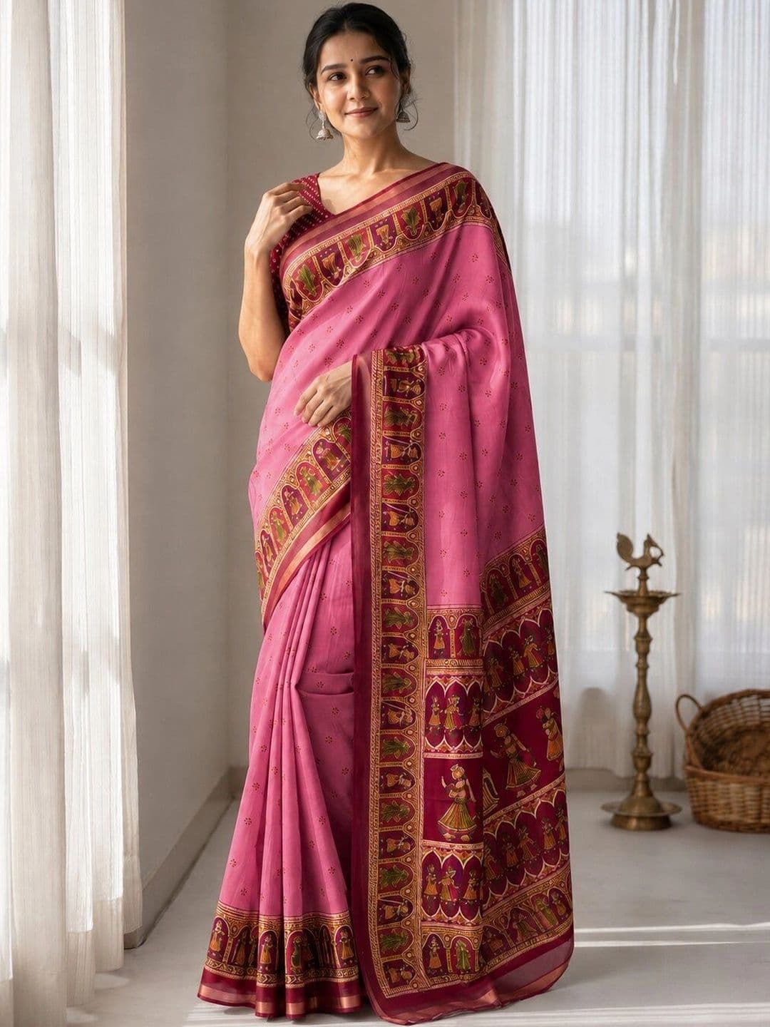 NARIVESH TRENDS Kalamkari Saree - view 1
