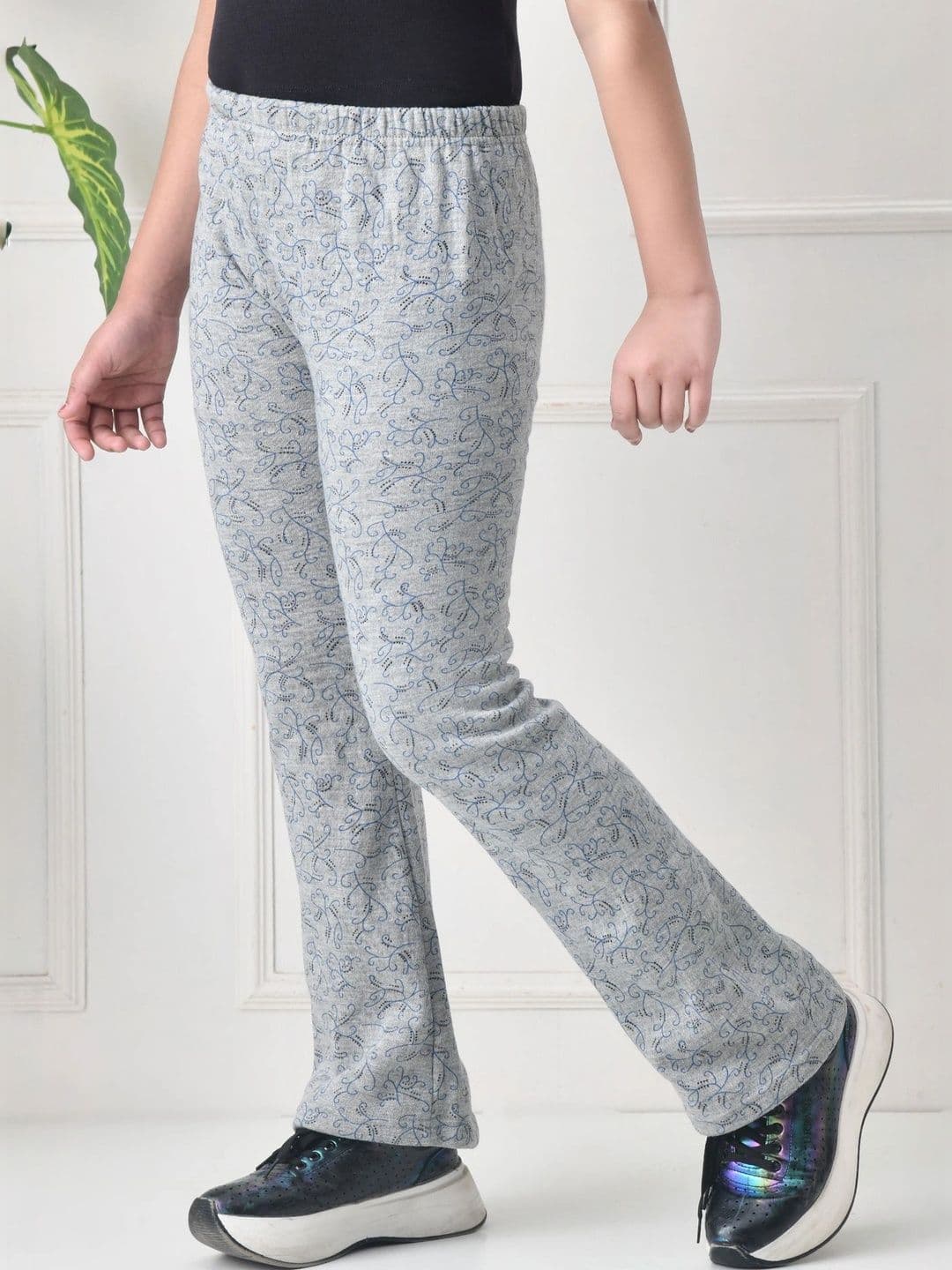 BAESD Girls Printed Knitted Palazzos thumbnail 4
