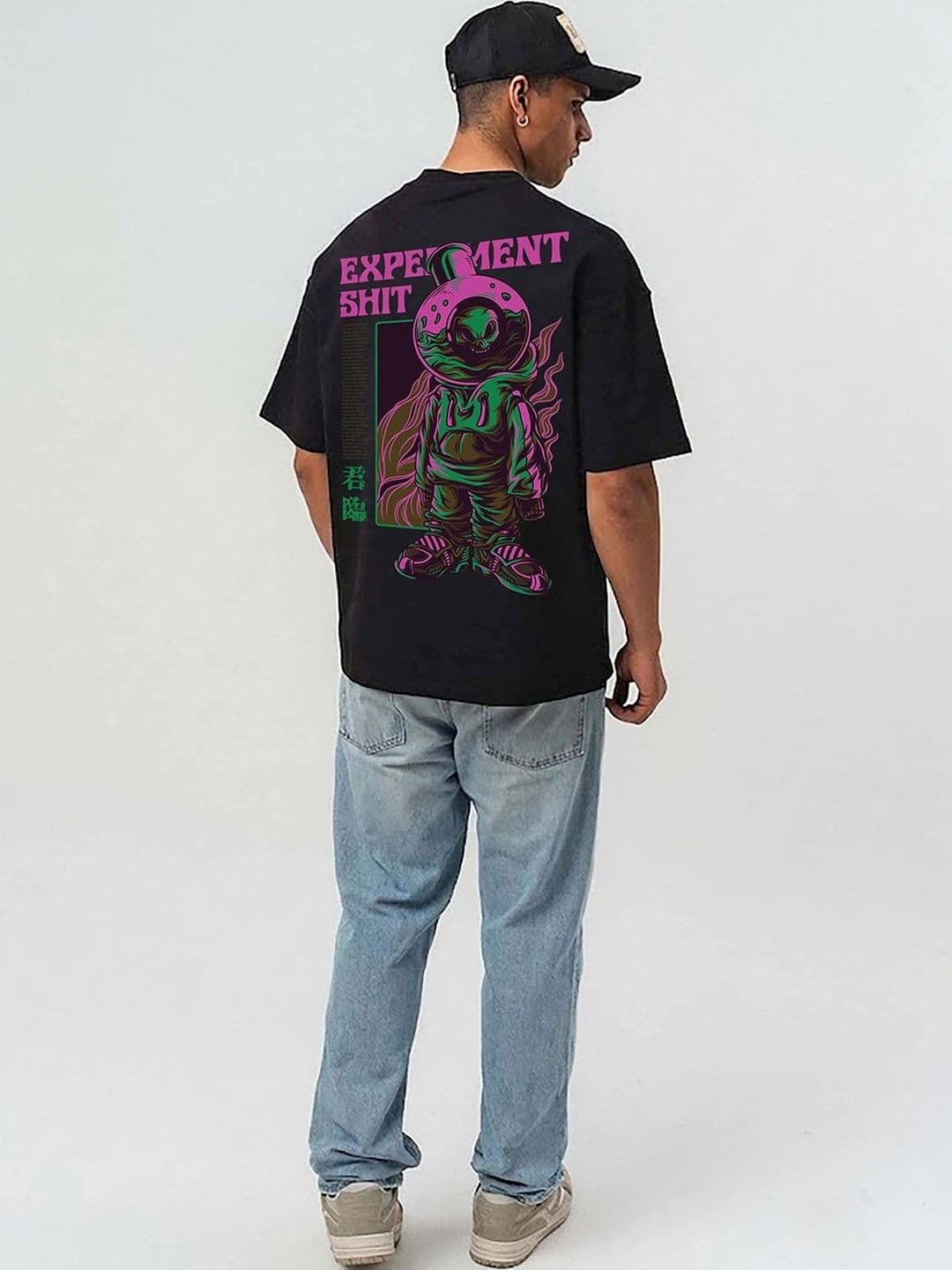 Mast & Harbour Men Printed Drop-Shoulder Sleeves T-shirt thumbnail 4