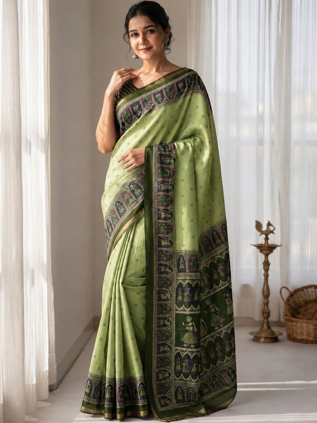 NARIVESH TRENDS Kalamkari Saree - view 1