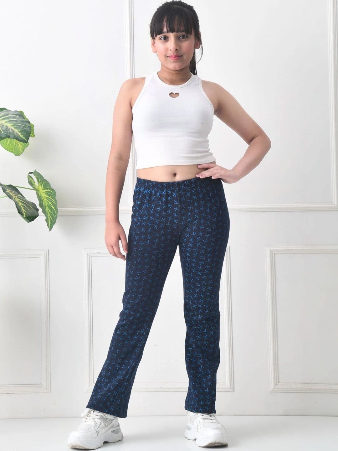 BAESD Girls 2 Printed Knitted Palazzos thumbnail 7