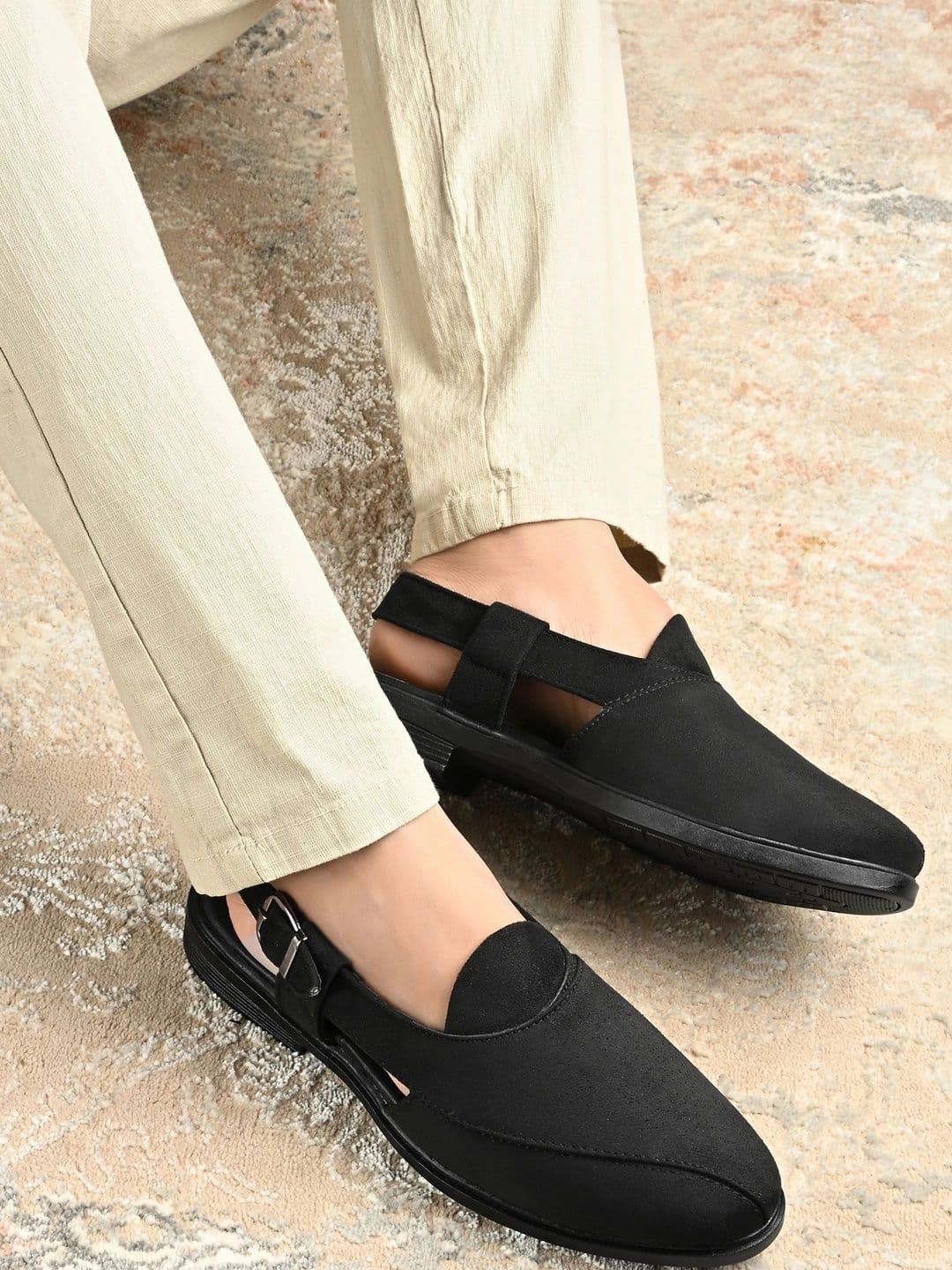 Anouk Men Suede Shoe-Style Sandals - view 1