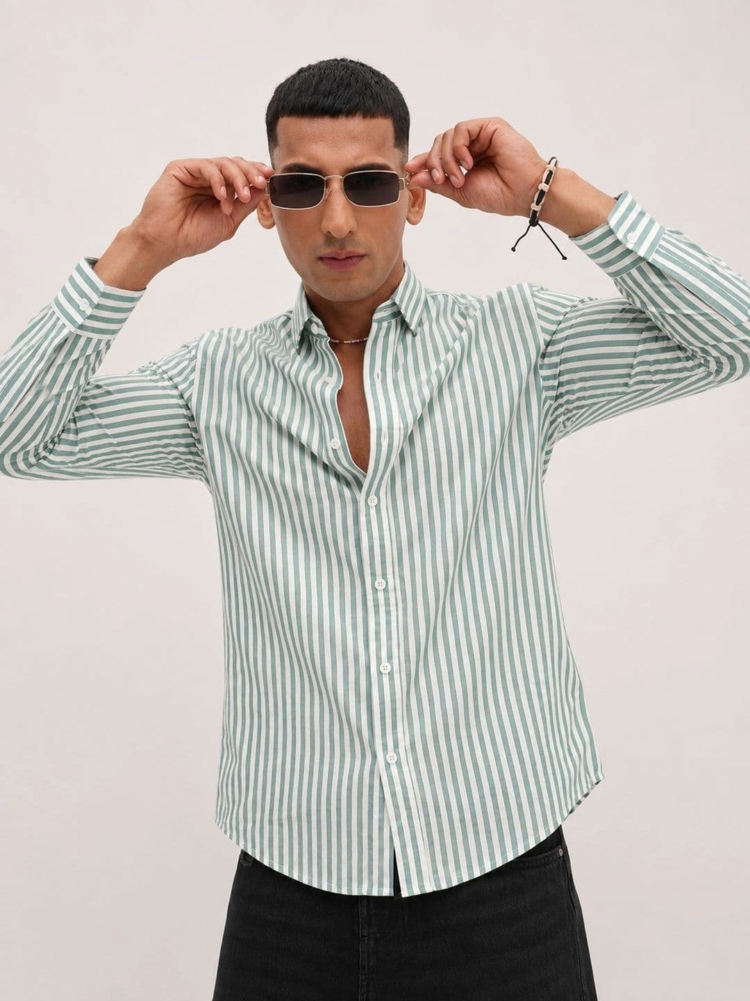 R.Code by The Roadster Life Co. Men Standard Striped Casual Shirt thumbnail 6