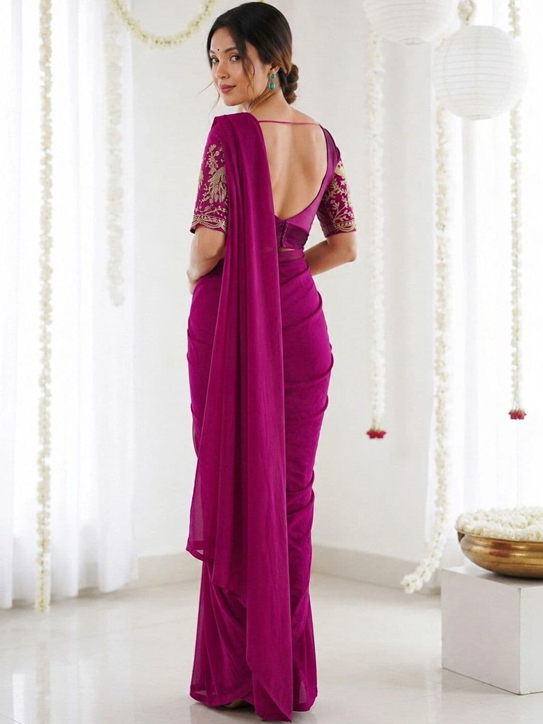 Satrani Tissue Saree thumbnail 7