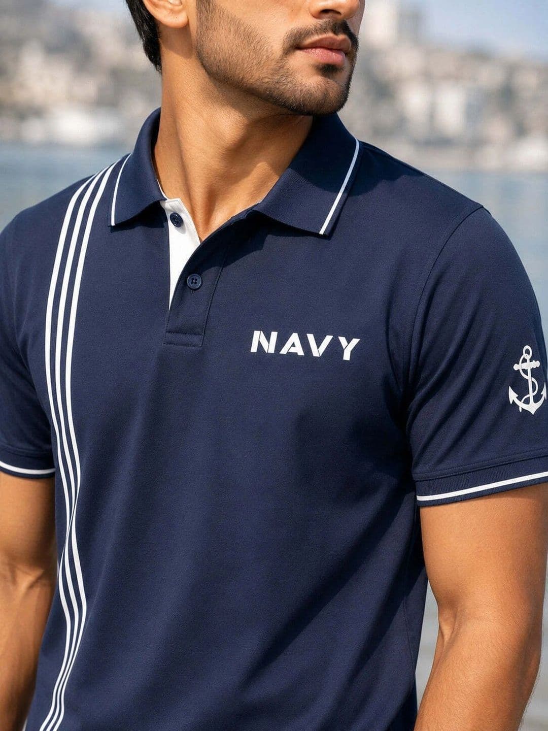 Warrior World Men Typography Printed Polo Collar Pure Cotton T-shirt thumbnail 5