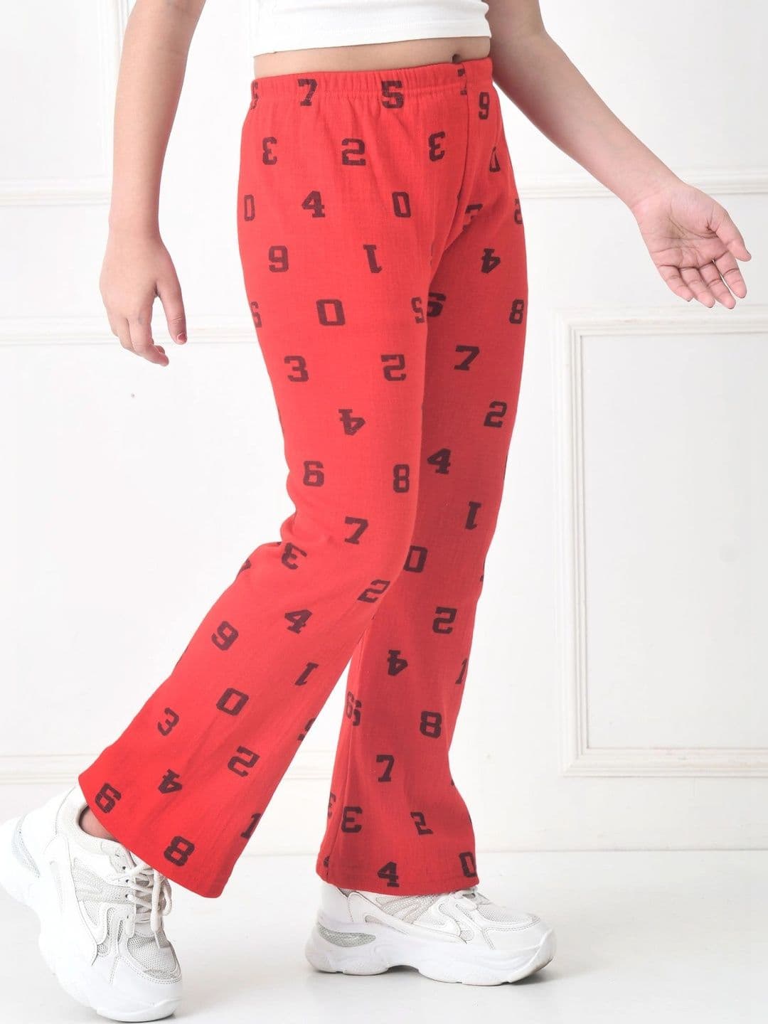 BAESD Girls 2 Printed Knitted Palazzos thumbnail 6