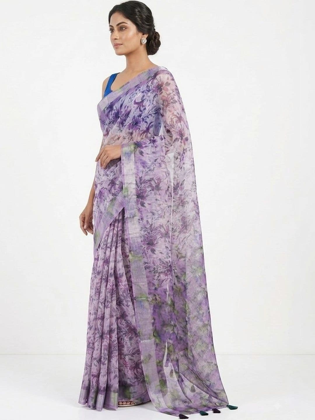 DEVI FASHIONS LLP Floral Saree thumbnail 2