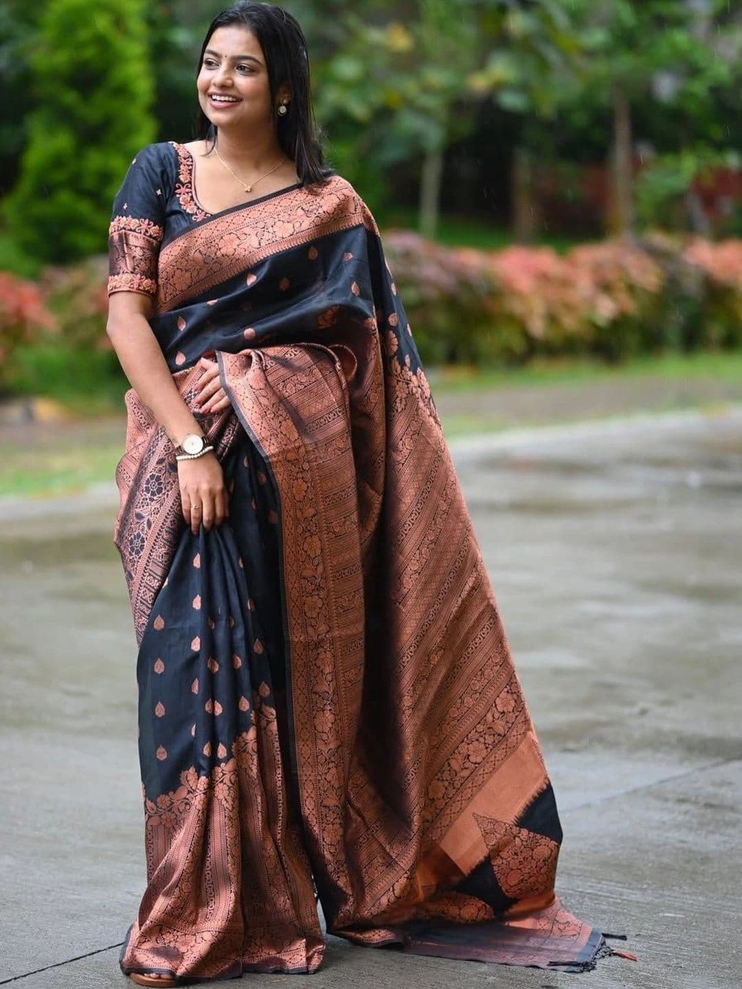 revika Woven Design Zari Art Silk Designer Kanjeevaram Saree - view 1