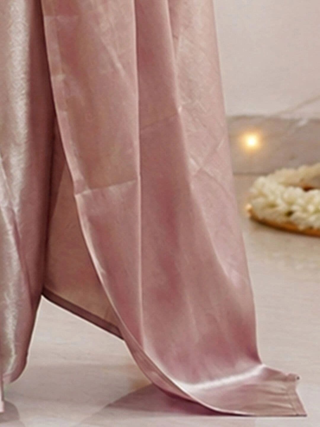 Satrani Embroidered Tissue Saree thumbnail 4