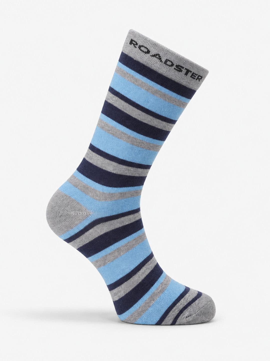 Roadster Men Pack of 3 Cotton Striped Above Ankle Socks thumbnail 6