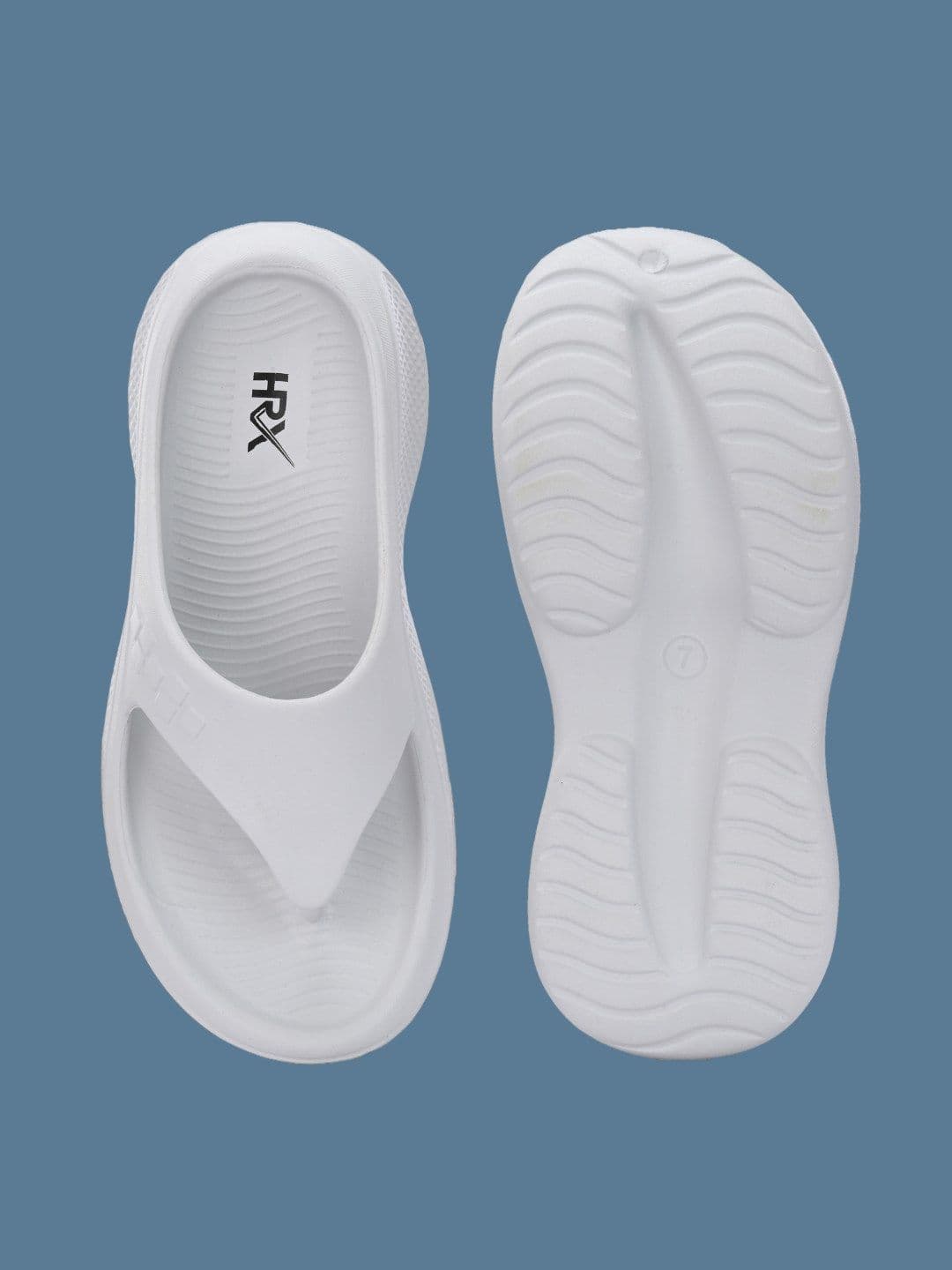 HRX by Hrithik Roshan Men Grey Thong Flip-Flops thumbnail 3