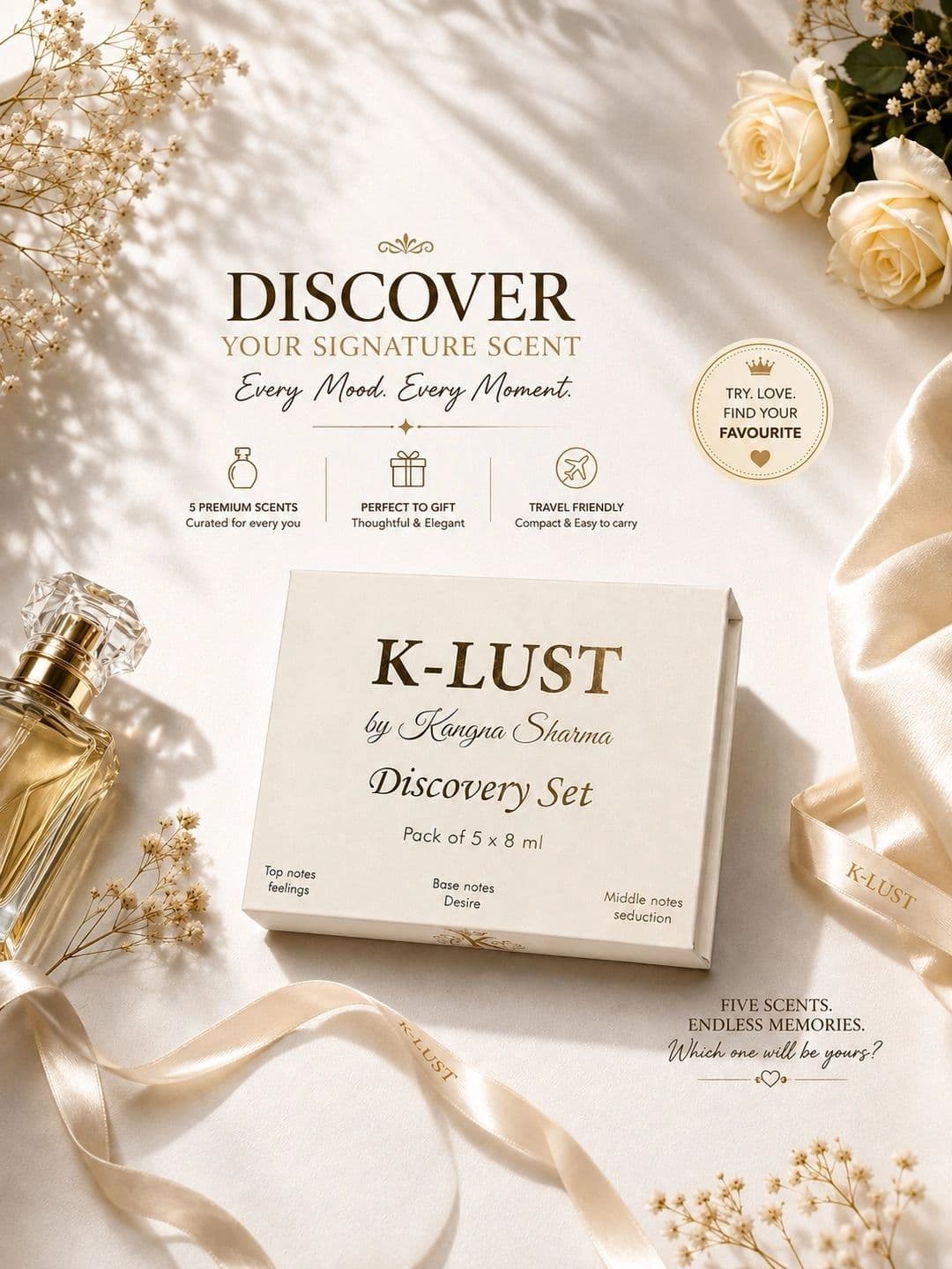 K-LUST Set Of 5 Long Lasting Eau De Parfum Kit - 8 ml Each thumbnail 6