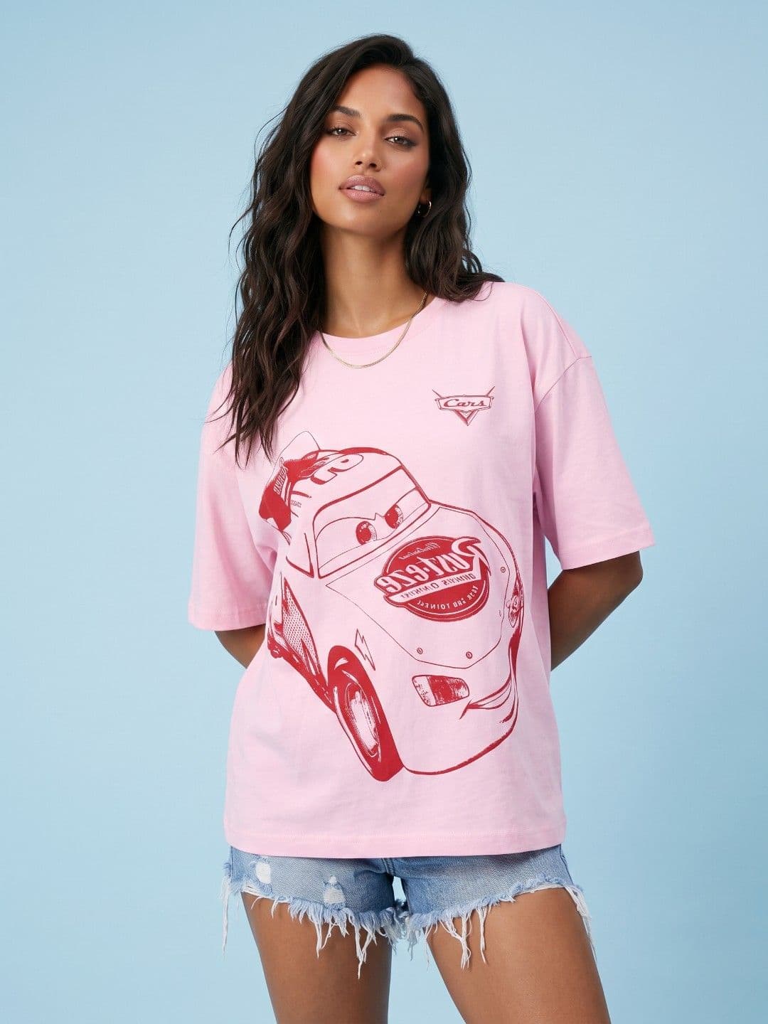 SPORT STREET by glitchez Graphic Printed Drop-Shoulder Sleeves Oversized T-shirt thumbnail 3