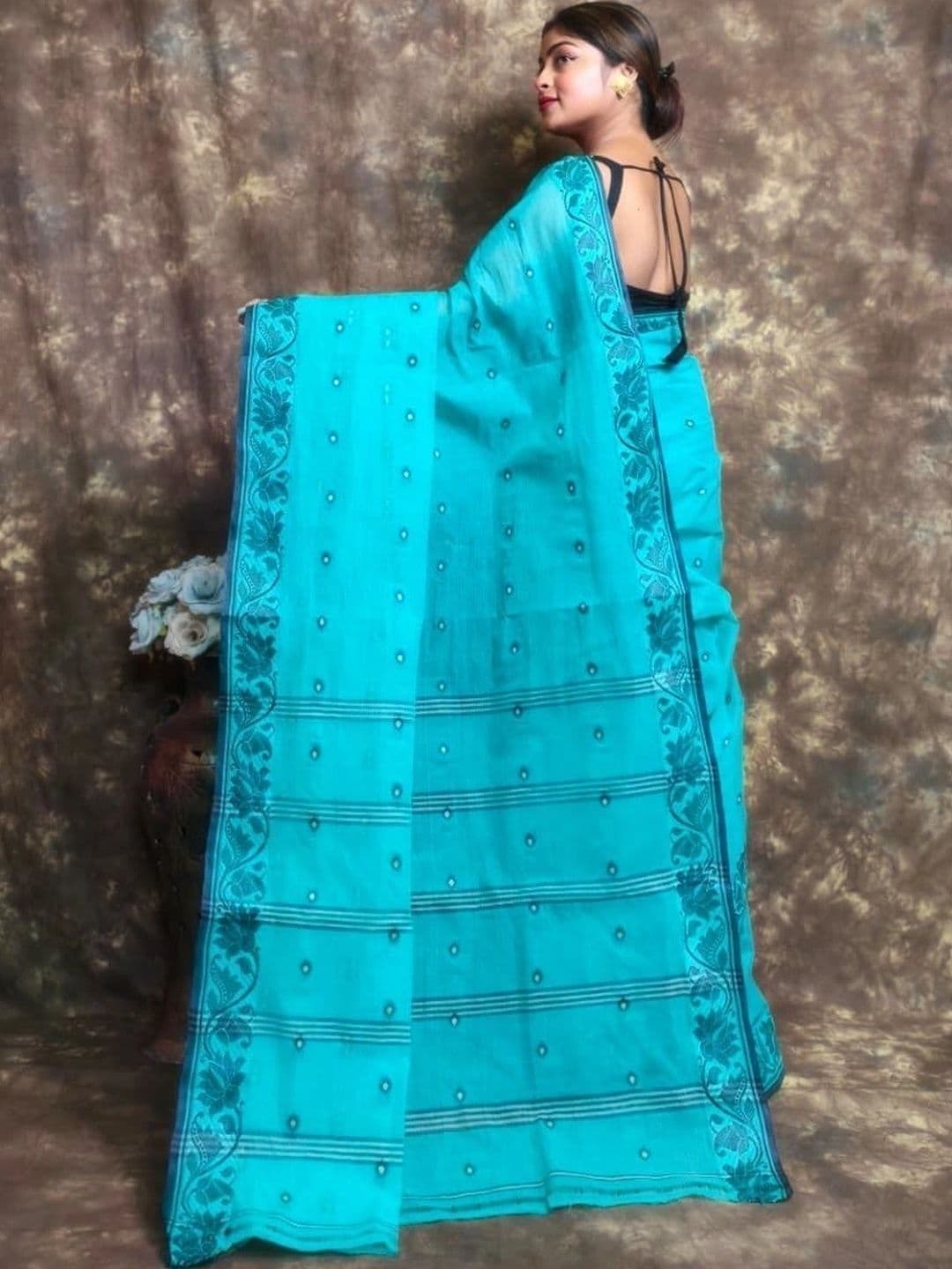 TANTSHREE Pure Cotton Saree thumbnail 4