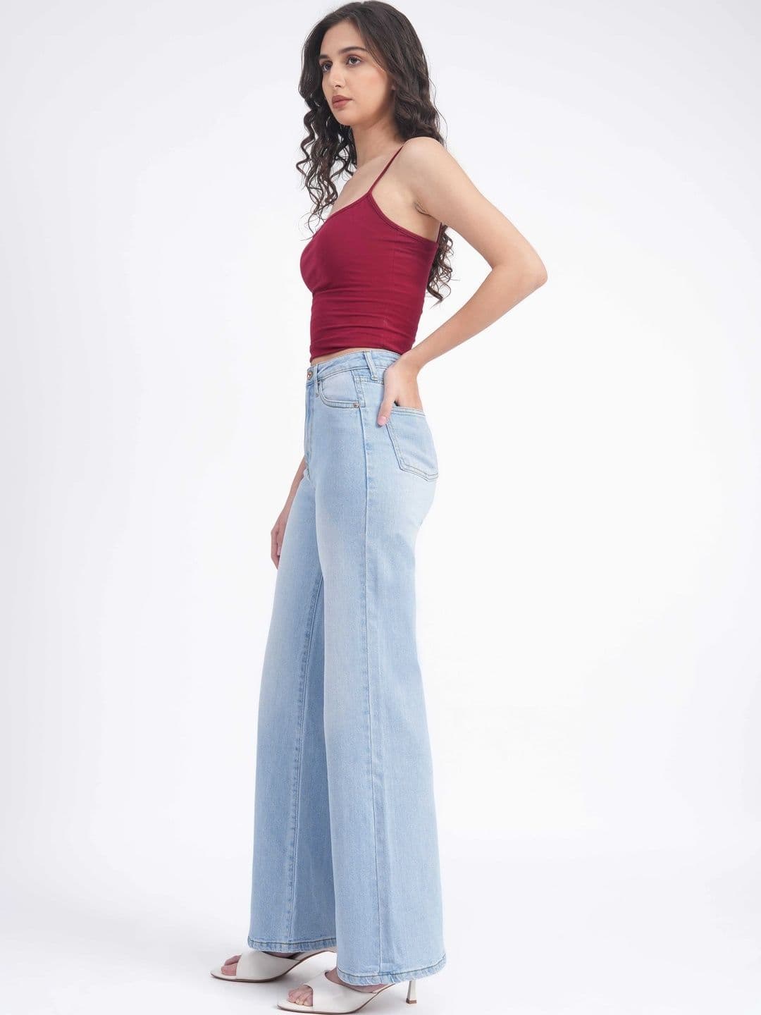 Defrost Jeans Women Wide Leg High-Rise Stretchable Jeans thumbnail 3