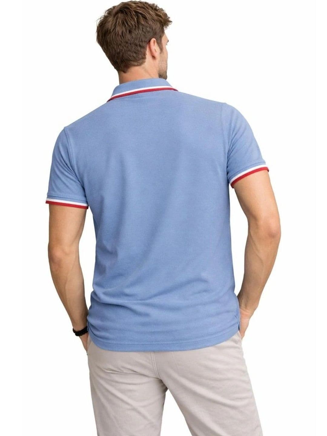 Here & Now X Raves Men Brand Logo Polo Collar T-shirt thumbnail 2