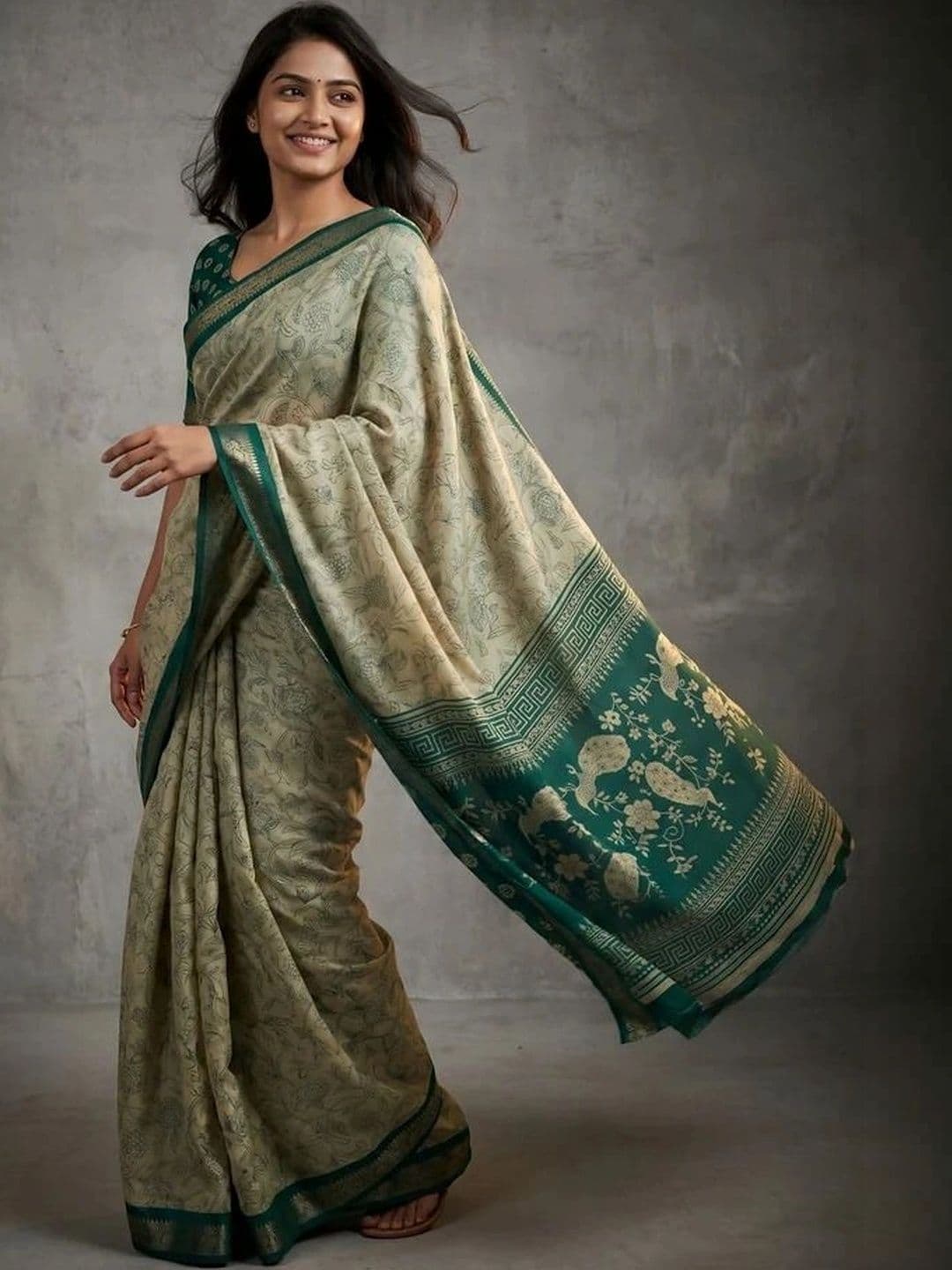 NARIVESH TRENDS Floral Saree - view 1