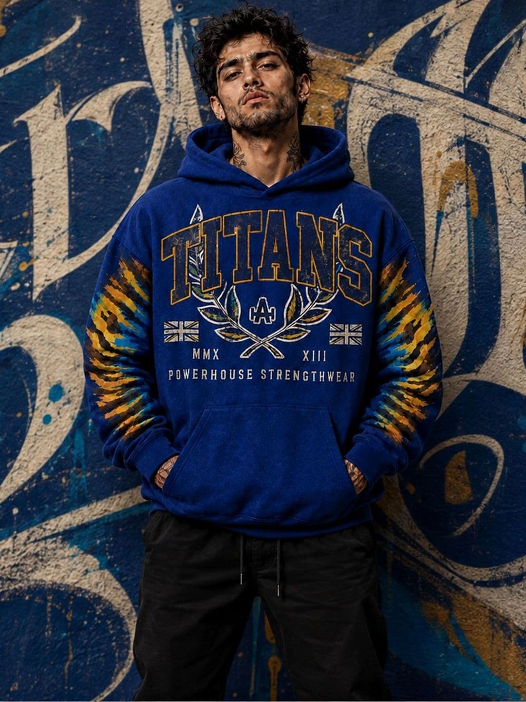 Force Men Printed Hooded Sweatshirt - view 1