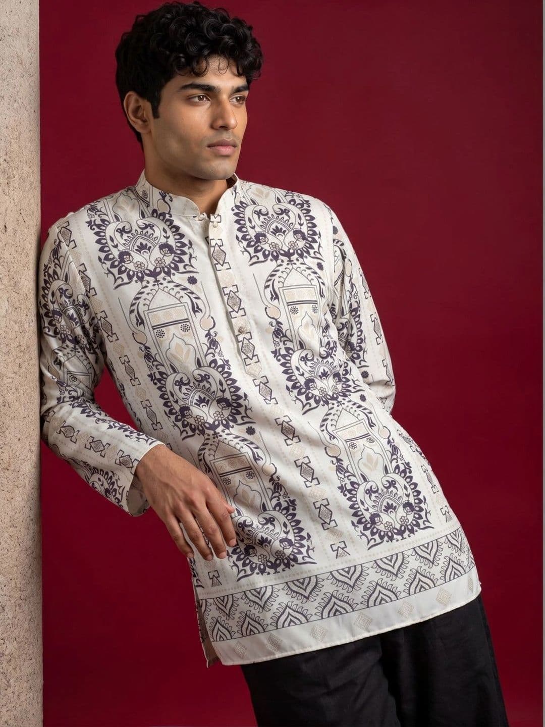 Jompers Men Ethnic Motifs Printed Kurta thumbnail 5