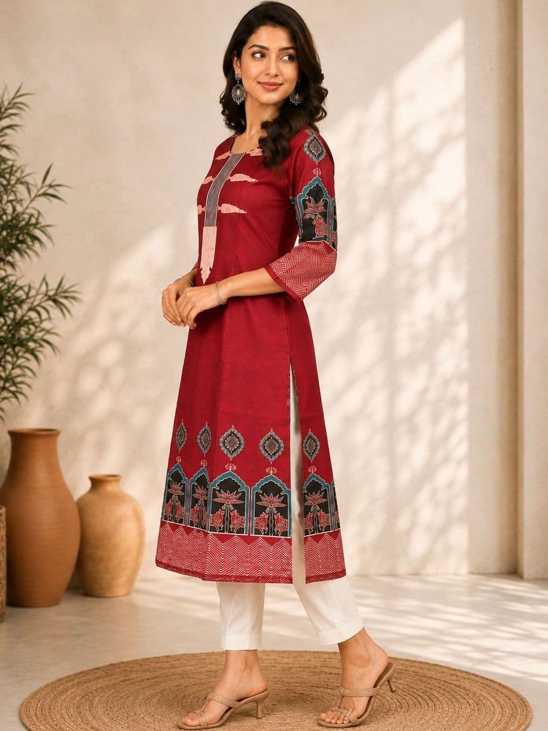 Anouk Women Ethnic Motifs Printed Kurta thumbnail 5