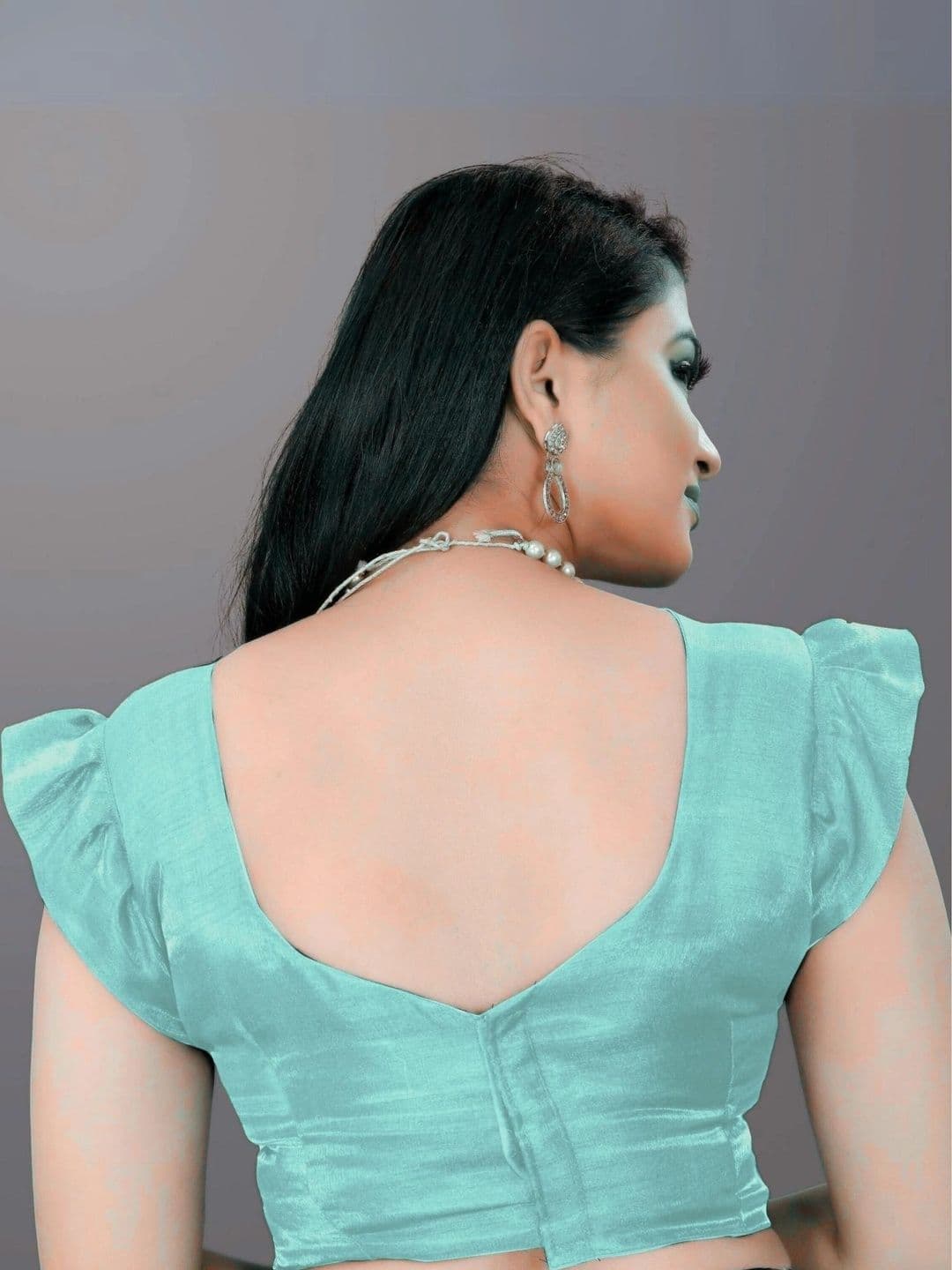 FashionsEye Embellished Sequinned Poly Georgette Designer Saree thumbnail 3