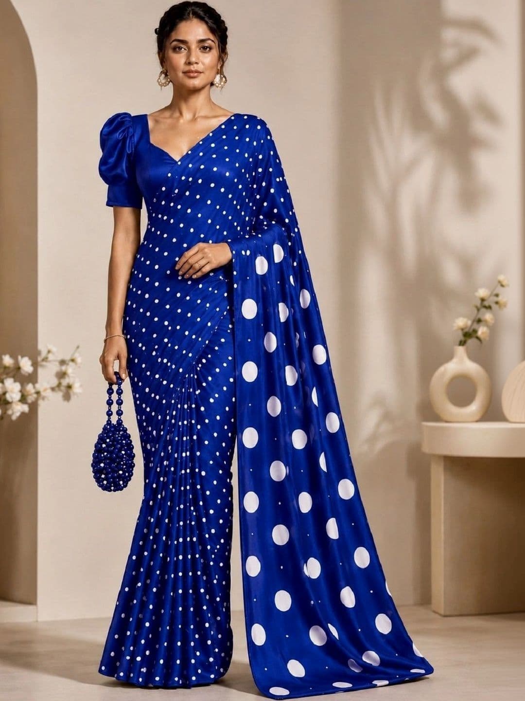 KOMAL NX Polka Dot Designer Saree - view 1