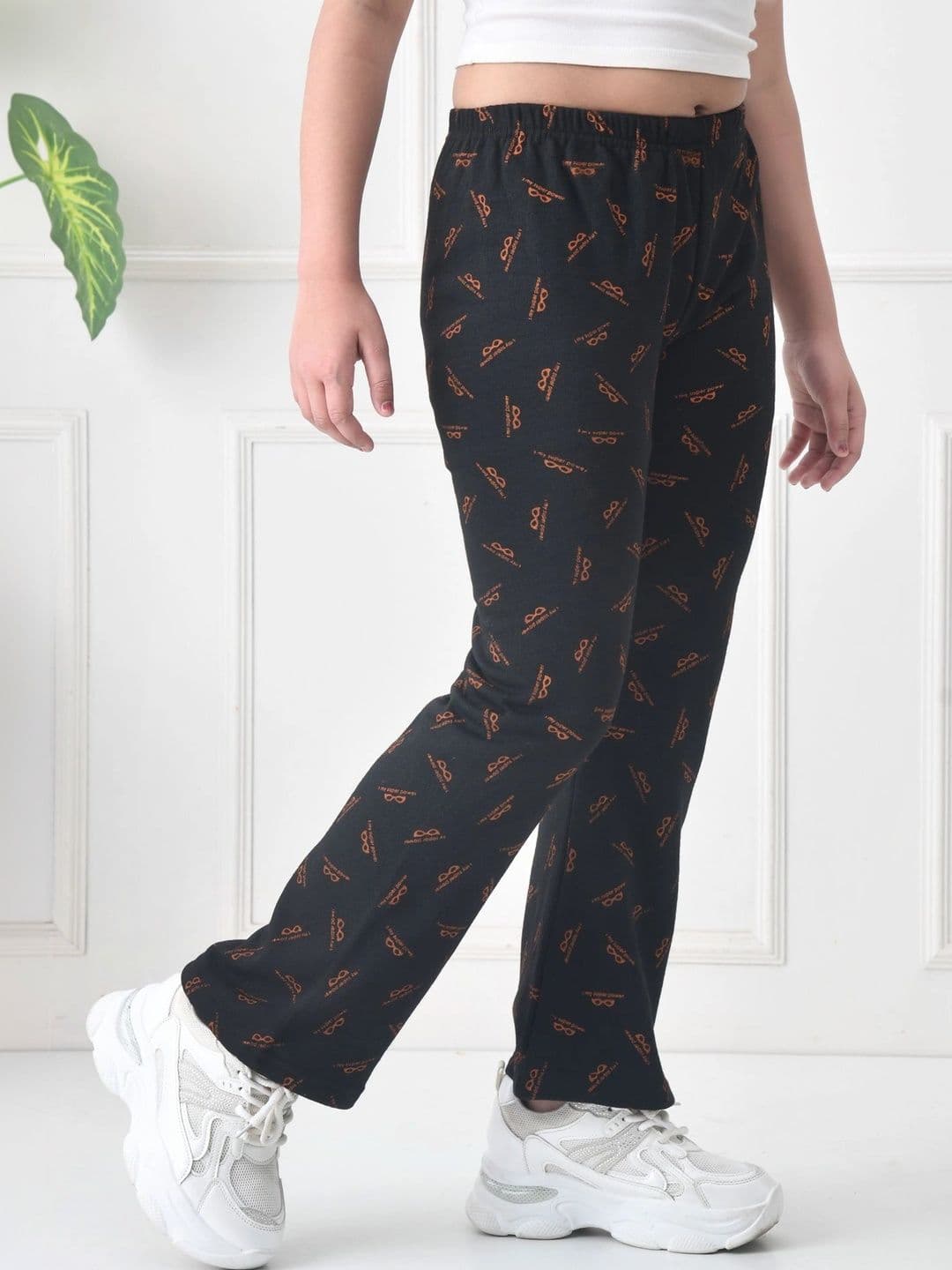 BAESD Girls Printed Knitted Palazzos - view 1