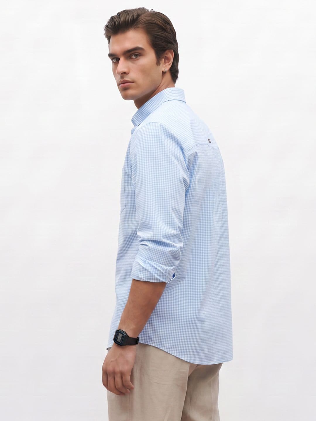 Mr Bowerbird Liberal Fit Checked Pure Cotton Casual Shirt thumbnail 5
