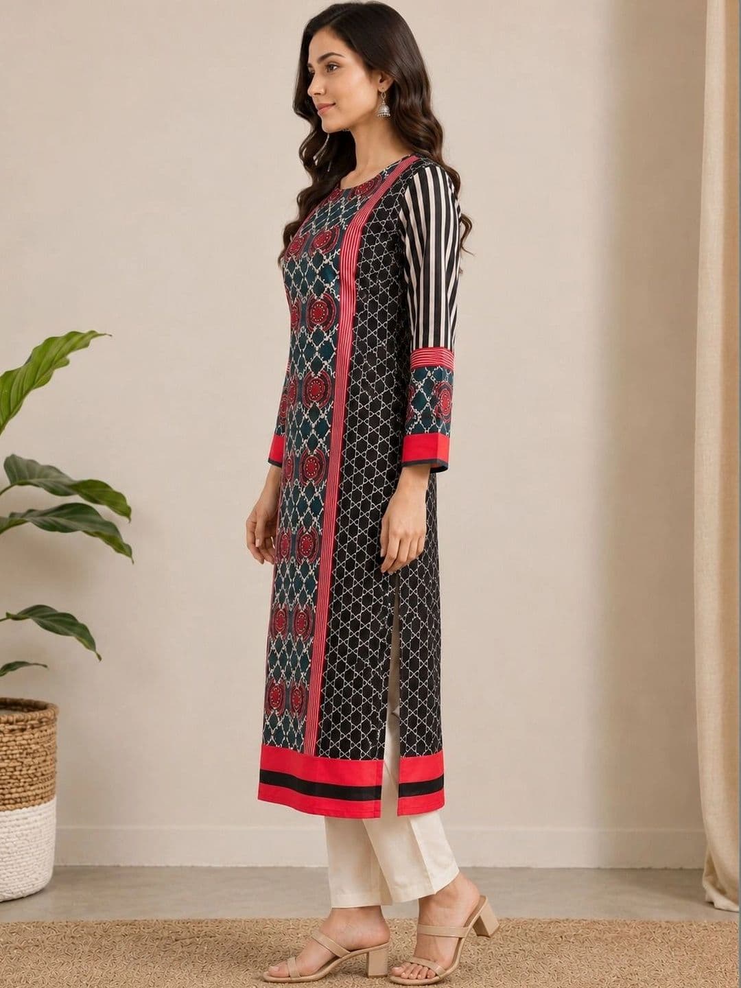 Anouk Women Ethnic Motifs Printed Kurta thumbnail 5
