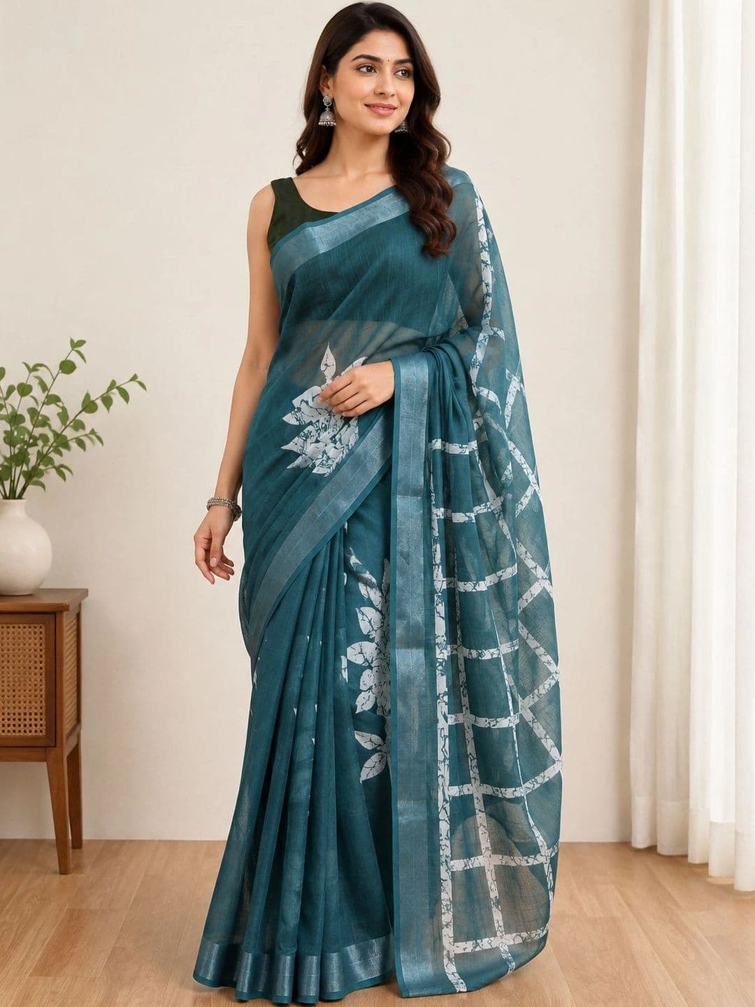 DEVI FASHIONS LLP Floral Saree - view 1
