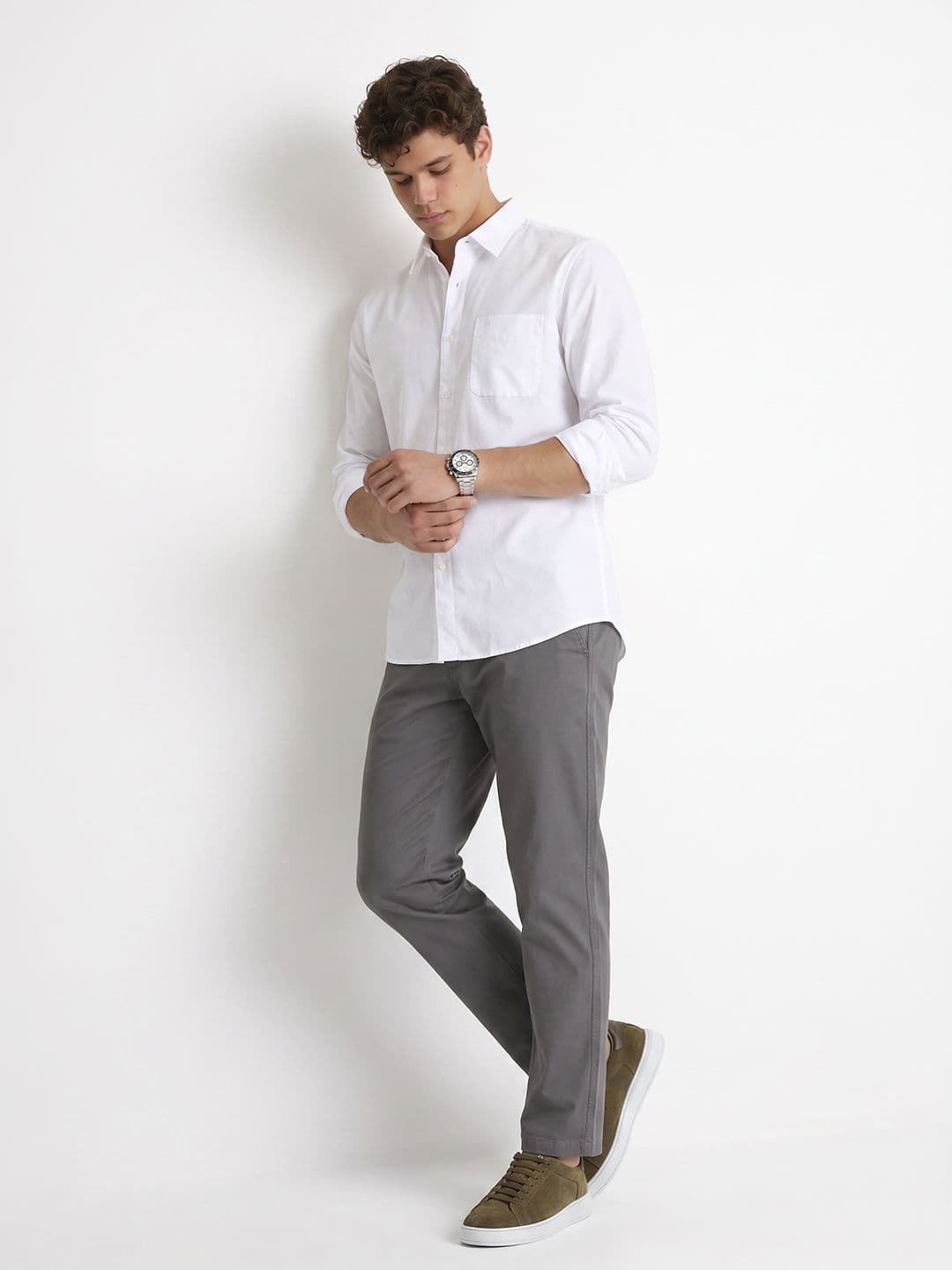 Peter England Slim Fit Pure Cotton Casual Shirt thumbnail 4